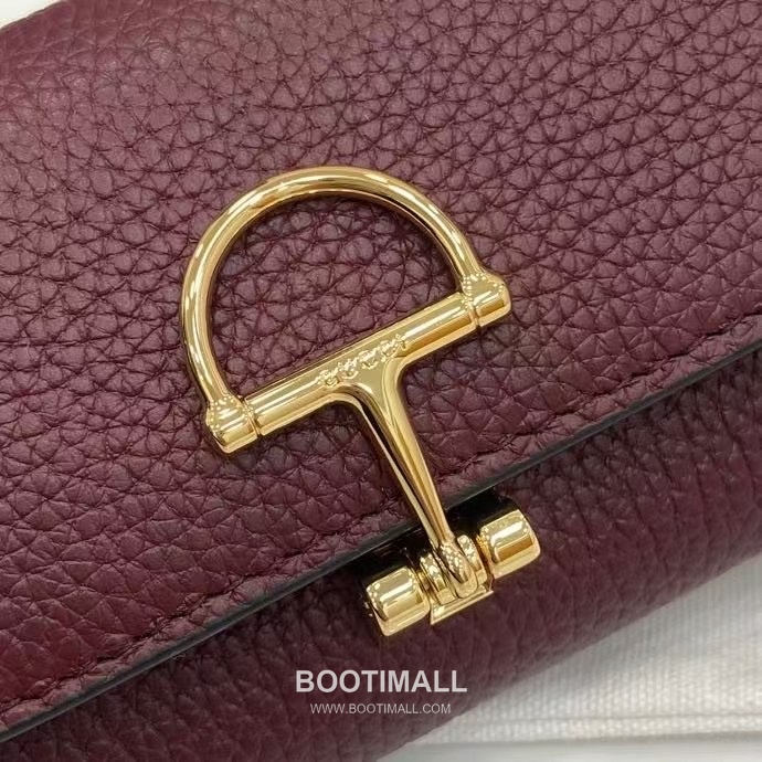 Gucci Half Horsebit Card Holder Grained Calf Leather Ancora Red 구찌 하프 홀스빗 카드 홀더 828148 그레인드 카프스킨 안코라 레드 10.5cm 5