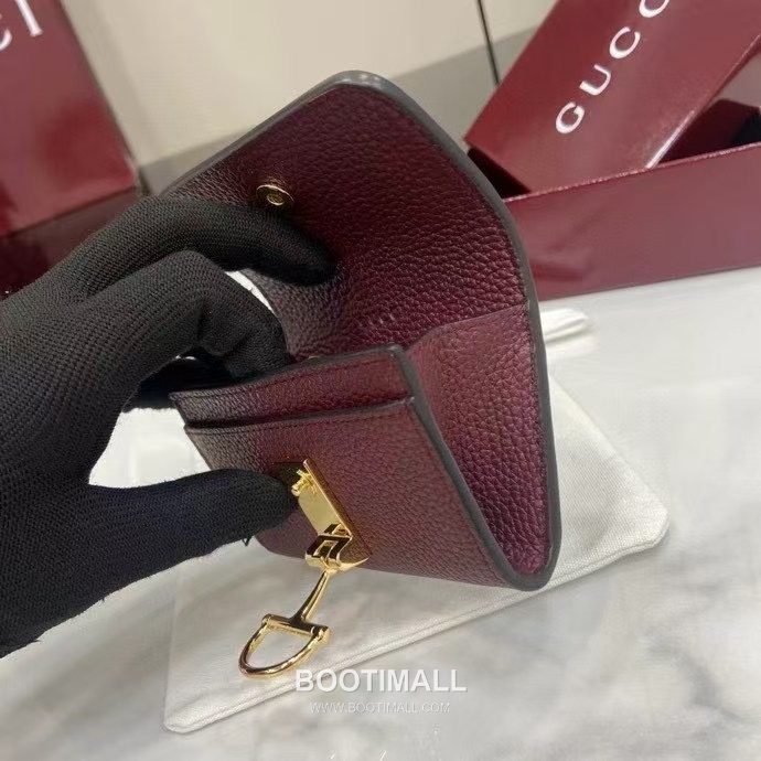 Gucci Half Horsebit Card Holder Grained Calf Leather Ancora Red 구찌 하프 홀스빗 카드 홀더 828148 그레인드 카프스킨 안코라 레드 10.5cm 8