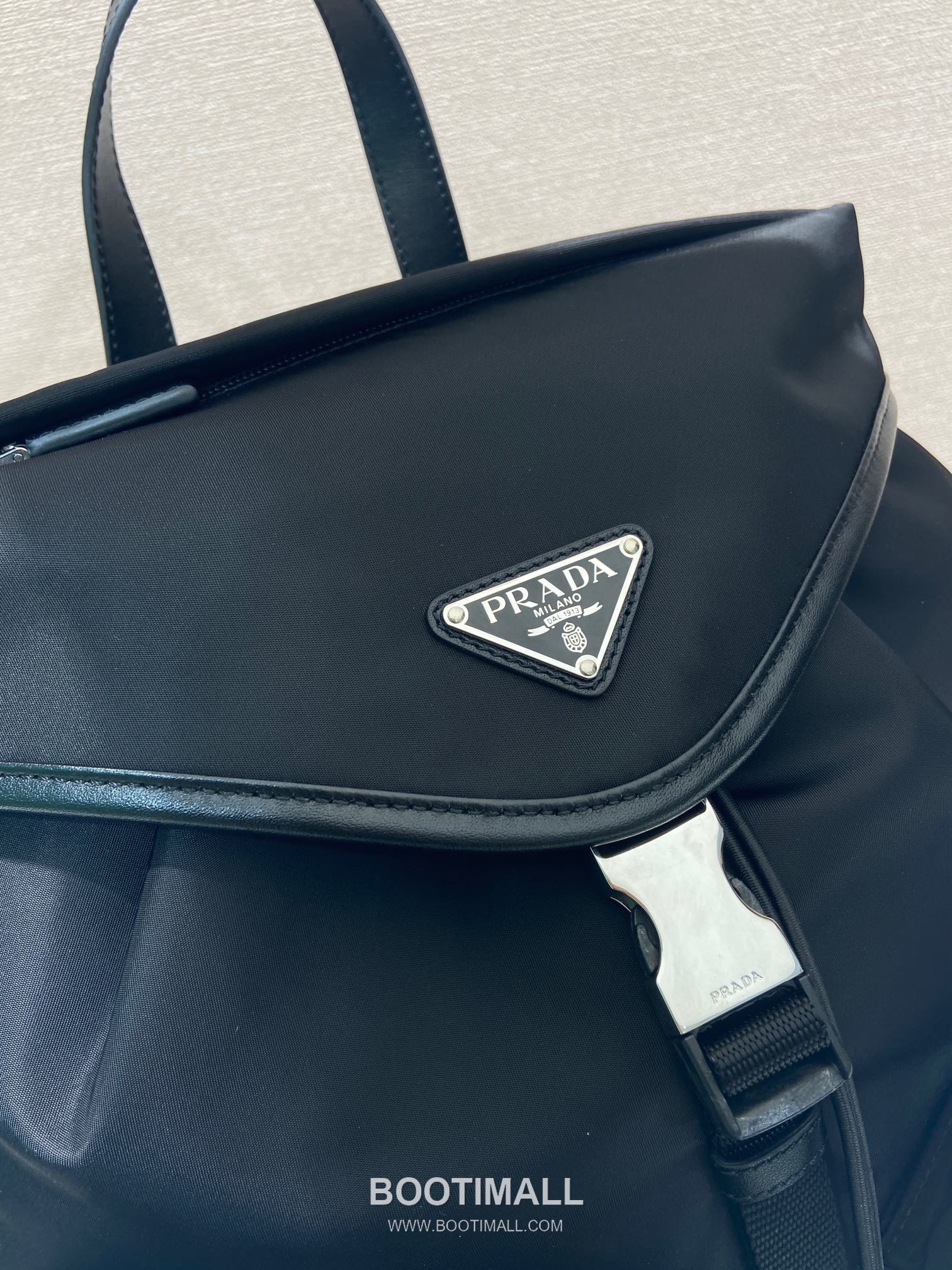 Prada Backpack Nylon, Calfskin Black 프라다 2VZ111 백팩 나일론, 카프스킨 블랙 38cm 8