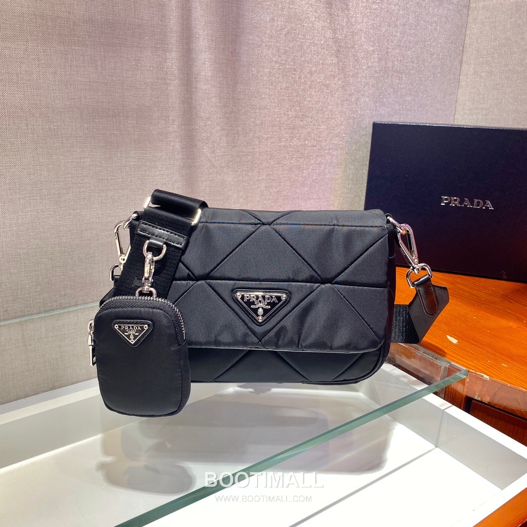 Prada 3-in-1 Bag Nylon Black Shoulder Bag 프라다 3-in-1 백 1BD292 나일론 블랙 숄더백 21cm 1
