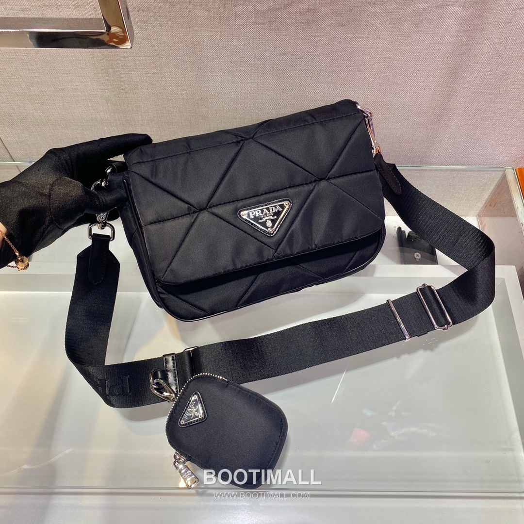 Prada 3-in-1 Bag Nylon Black Shoulder Bag 프라다 3-in-1 백 1BD292 나일론 블랙 숄더백 21cm 2