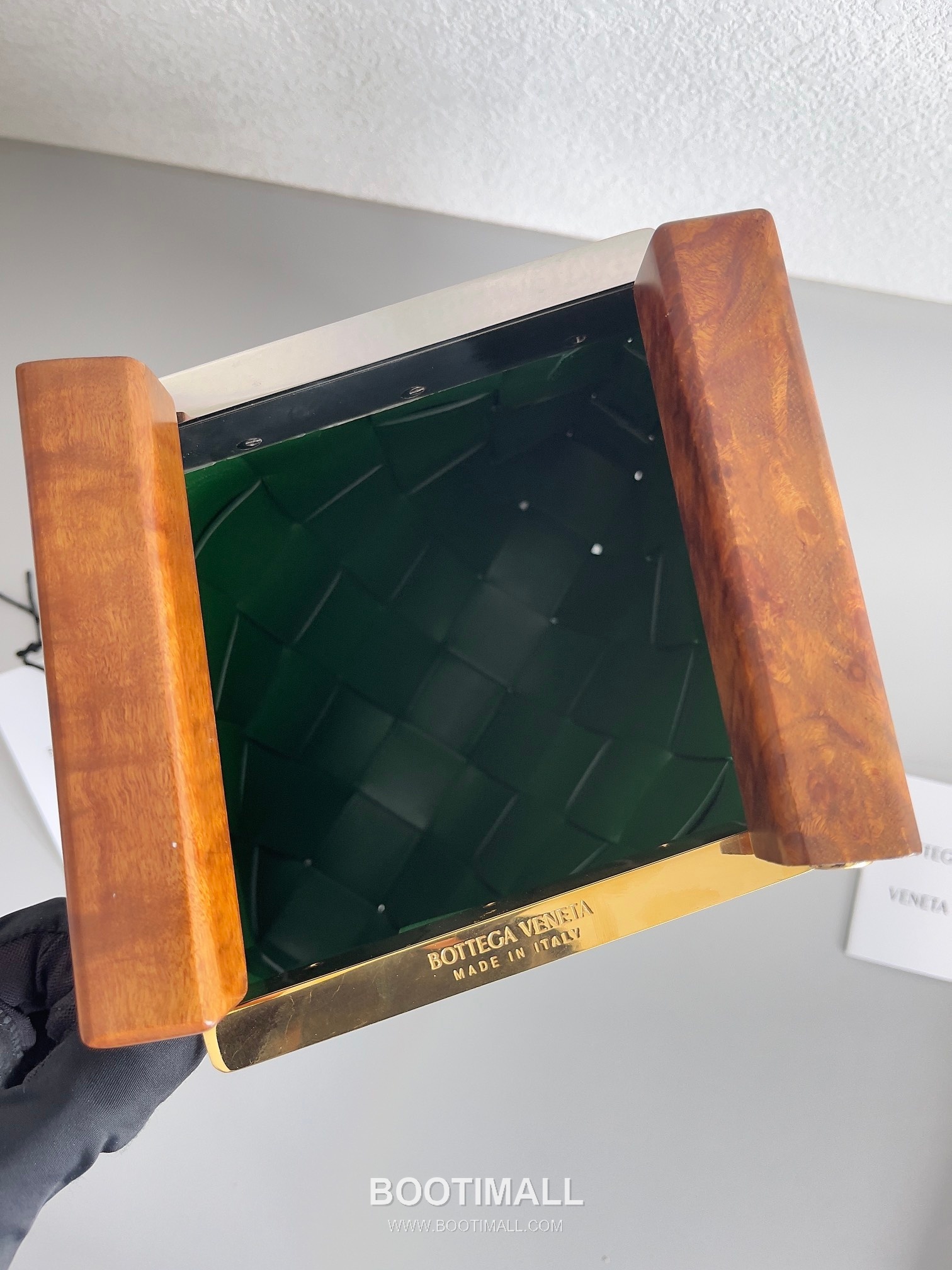 Bottega Veneta Intrecciato Wood Clutch Nappa Lambskin Brown 보테가 베네타 인트레치아토 우드 클러치 나파 램스킨 브라운 28cm 8