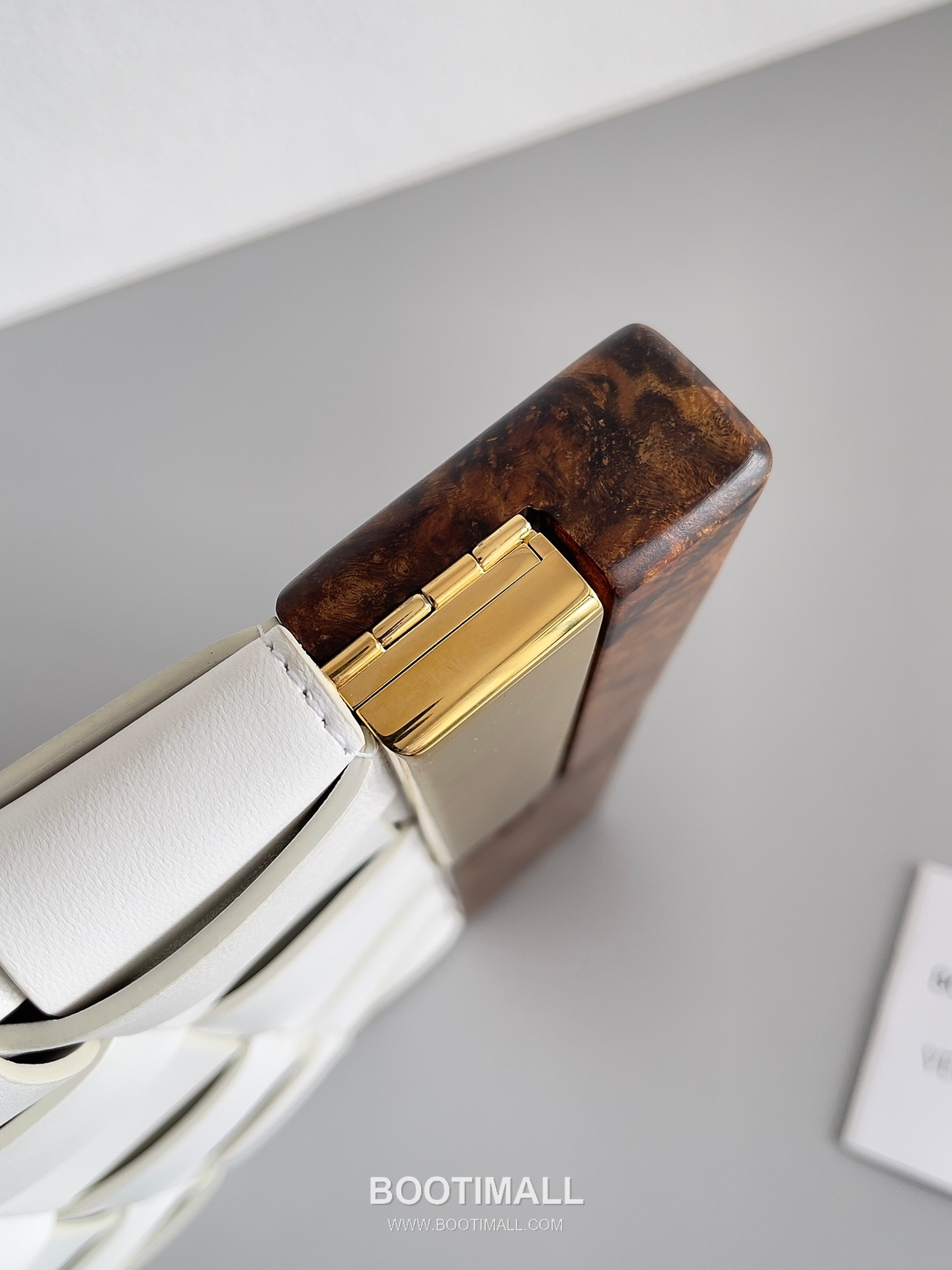 Bottega Veneta Intrecciato Wood Clutch Nappa Lambskin Brown 보테가 베네타 인트레치아토 우드 클러치 나파 램스킨 브라운 28cm 6