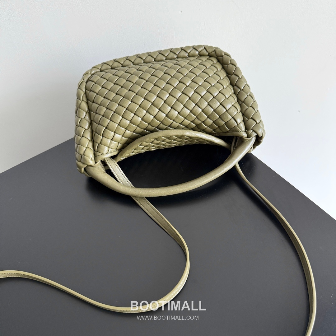 Bottega Veneta Mini Cobble Bag Lambskin Leather Khaki Top Handle Bag 보테가 베네타 미니 코블 백 램스킨 레더 카키 탑핸들백 23cm 6