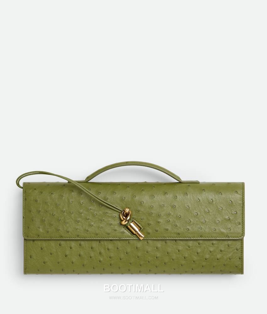 Bottega Veneta Andiamo Clutch Ostrich Leather Pink 보테가 베네타 안디아모 클러치 오스트리치 레더 핑크 31cm 1