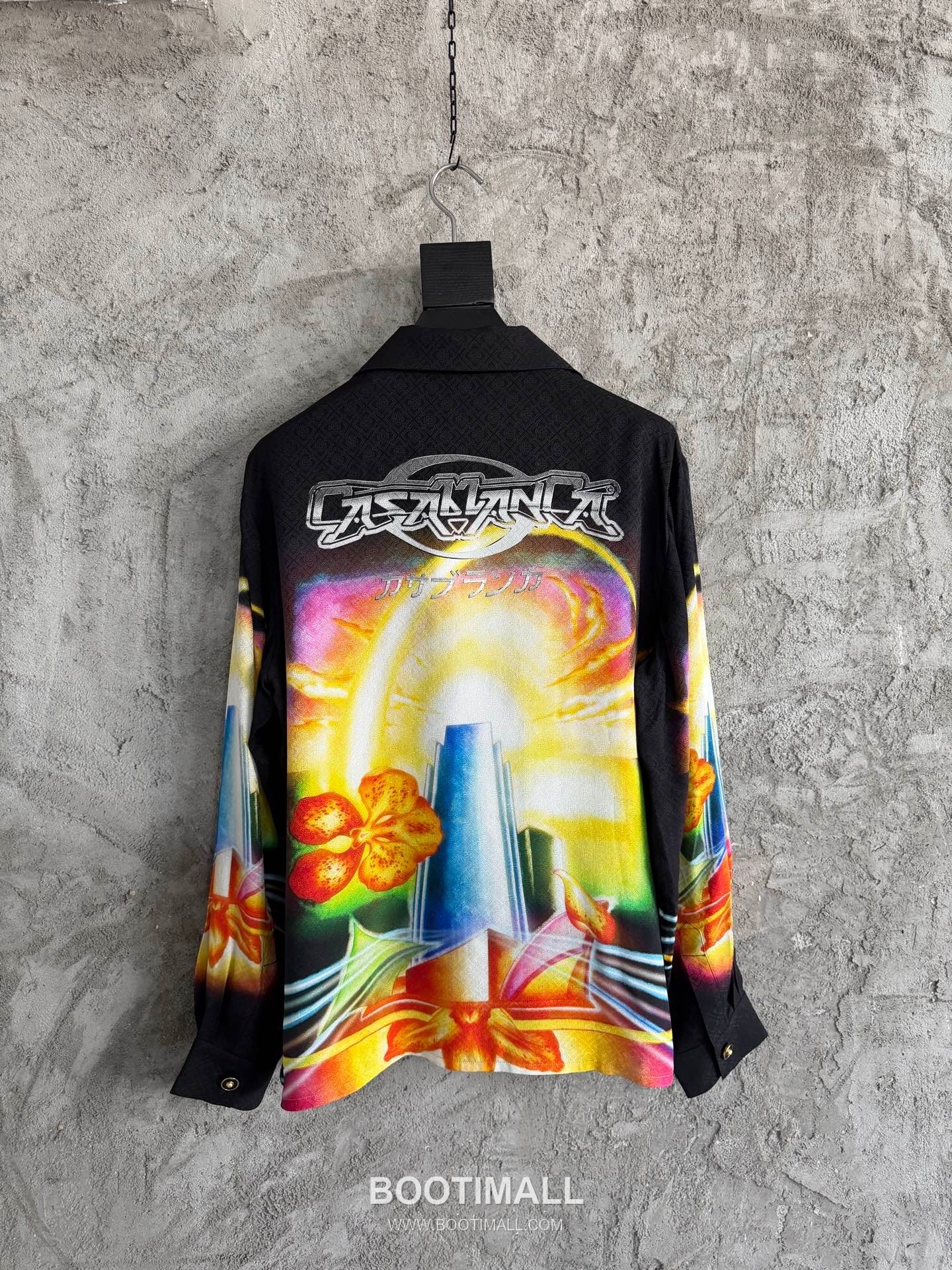 Casablanca Floral Jacquard Shirt Silk Black 카사블랑카 플로럴 자카드 셔츠 실크 블랙 3