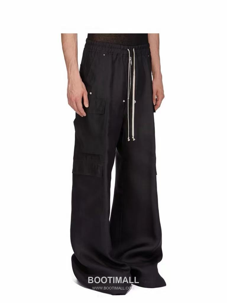 Drawstring Wide Pants Black 드로우스트링 와이드 팬츠 블랙 1