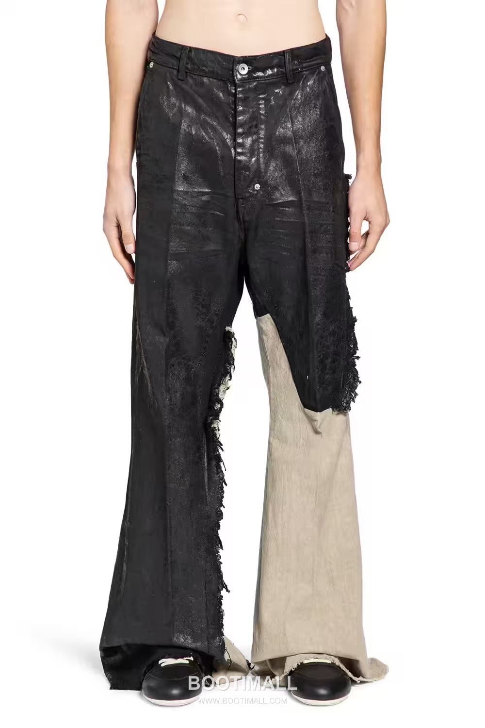 Rick Owens Waxed Wide Pants Cotton, Denim Black 릭오웬스 왁스 와이드 팬츠 코튼, 데님 블랙 1