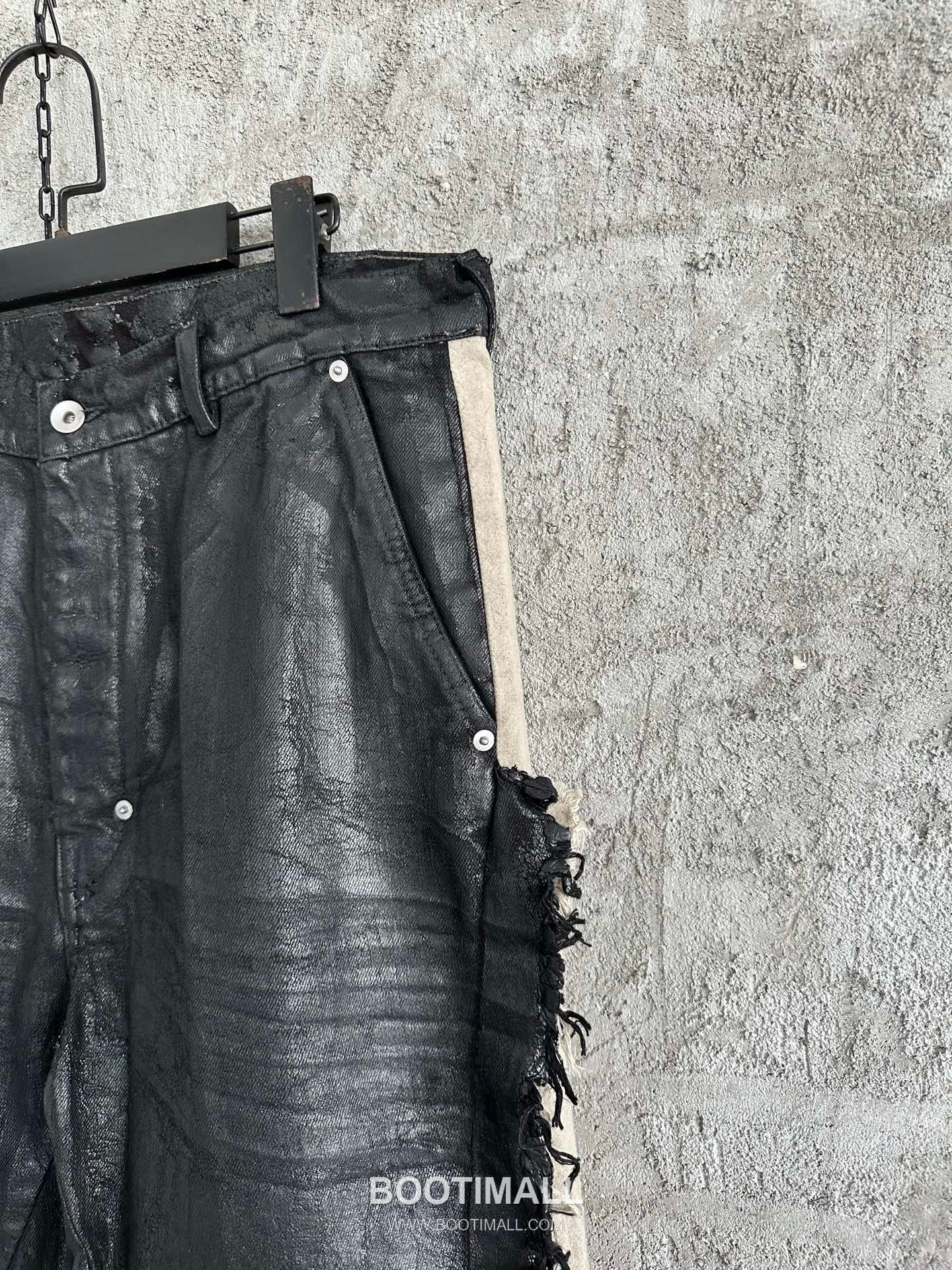 Rick Owens Waxed Wide Pants Cotton, Denim Black 릭오웬스 왁스 와이드 팬츠 코튼, 데님 블랙 5