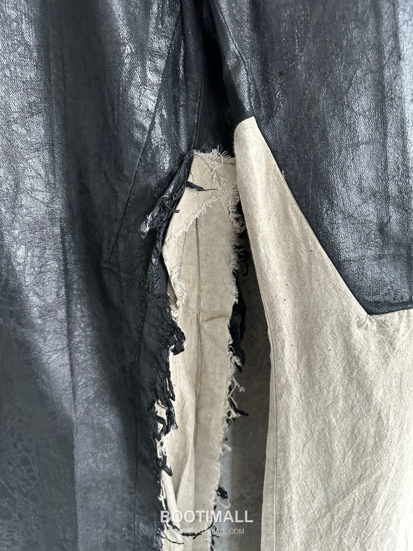 Rick Owens Waxed Wide Pants Cotton, Denim Black 릭오웬스 왁스 와이드 팬츠 코튼, 데님 블랙 8