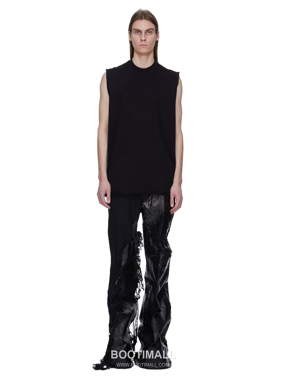 Rick Owens Waxed Patchwork Pants Cotton, Denim Black 릭오웬스 왁스드 패치워크 팬츠 코튼, 데님 블랙 2