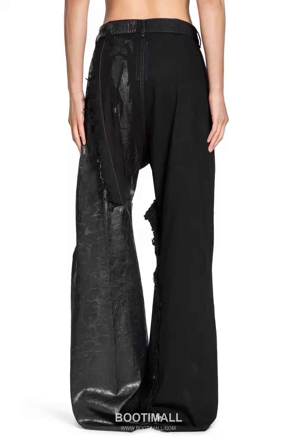 Rick Owens Waxed Patchwork Pants Cotton, Denim Black 릭오웬스 왁스드 패치워크 팬츠 코튼, 데님 블랙 5
