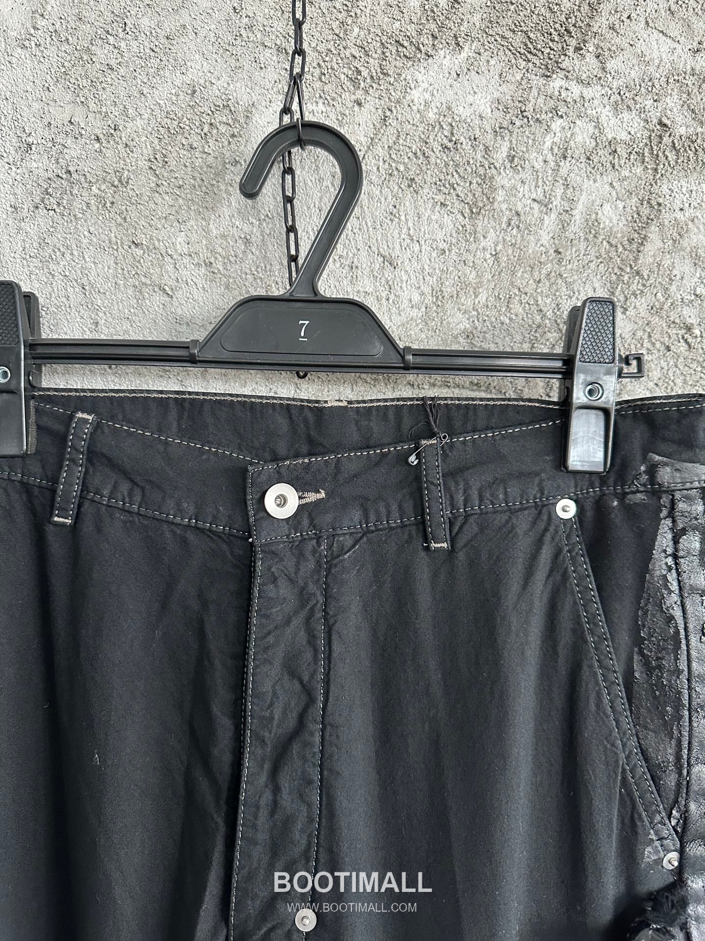 Rick Owens Waxed Patchwork Pants Cotton, Denim Black 릭오웬스 왁스드 패치워크 팬츠 코튼, 데님 블랙 10