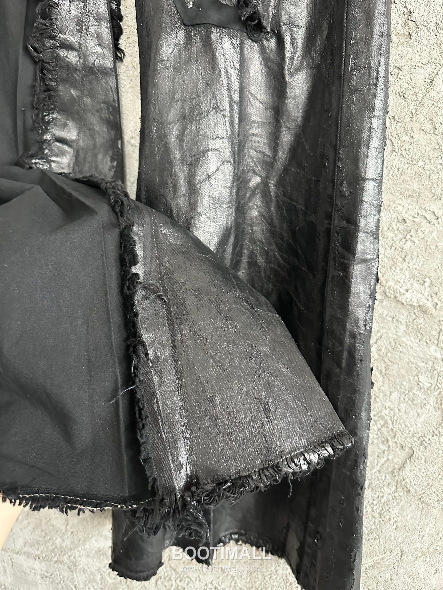 Rick Owens Waxed Patchwork Pants Cotton, Denim Black 릭오웬스 왁스드 패치워크 팬츠 코튼, 데님 블랙 12