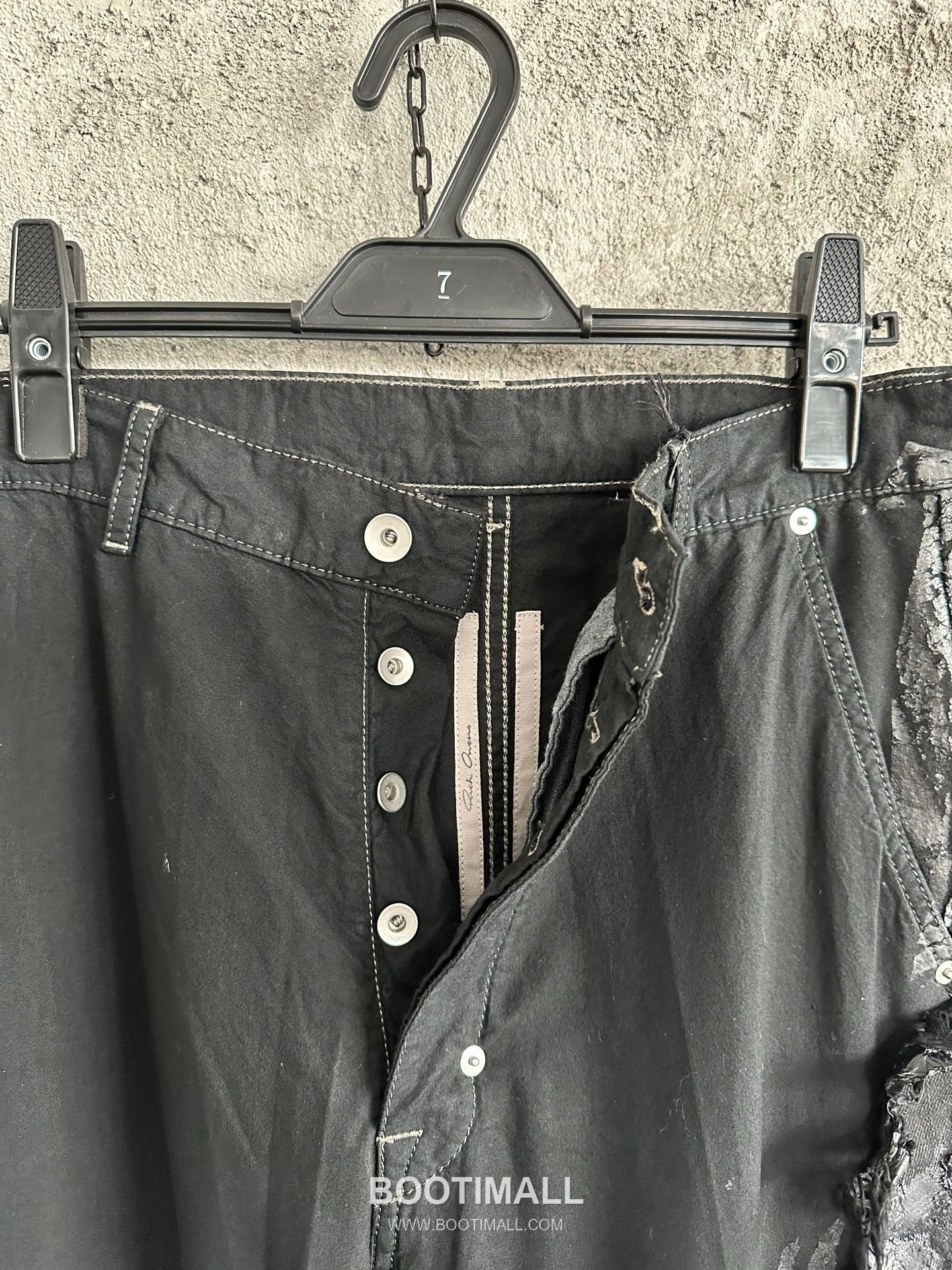 Rick Owens Waxed Patchwork Pants Cotton, Denim Black 릭오웬스 왁스드 패치워크 팬츠 코튼, 데님 블랙 15