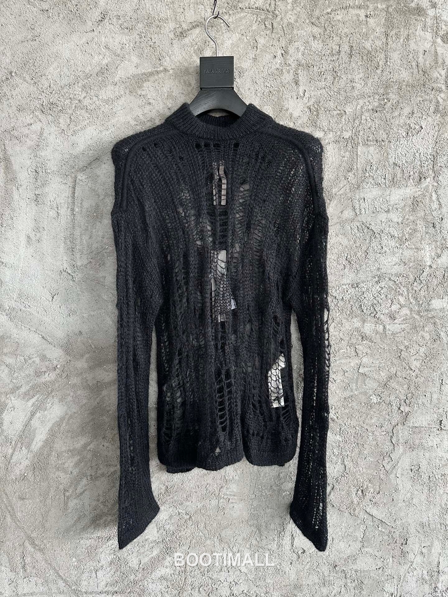 Rick Owens Mohair Crewneck Sweater Nylon, Mohair, Wool Black 릭오웬스 모헤어 크루넥 스웨터 나일론, 모헤어, 울 블랙 3