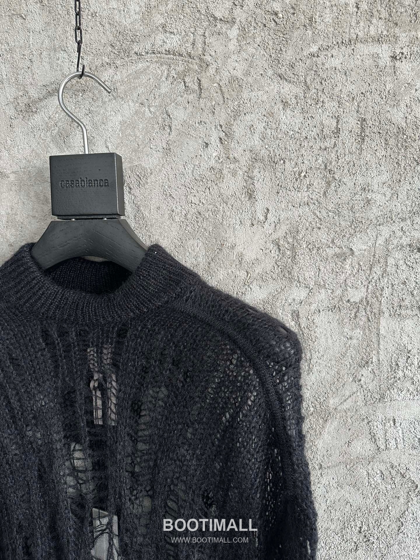 Rick Owens Mohair Crewneck Sweater Nylon, Mohair, Wool Black 릭오웬스 모헤어 크루넥 스웨터 나일론, 모헤어, 울 블랙 6