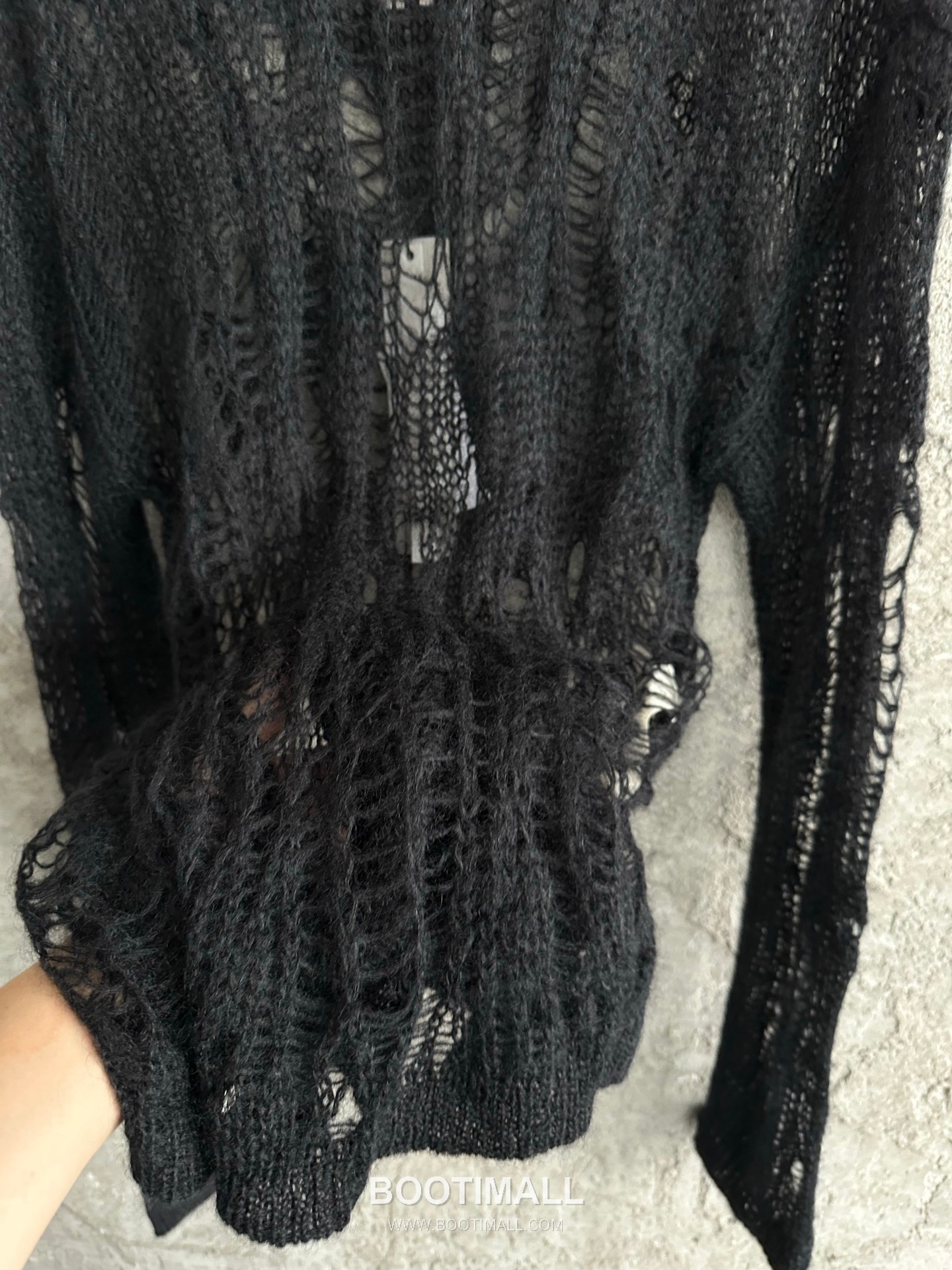 Rick Owens Mohair Crewneck Sweater Nylon, Mohair, Wool Black 릭오웬스 모헤어 크루넥 스웨터 나일론, 모헤어, 울 블랙 8