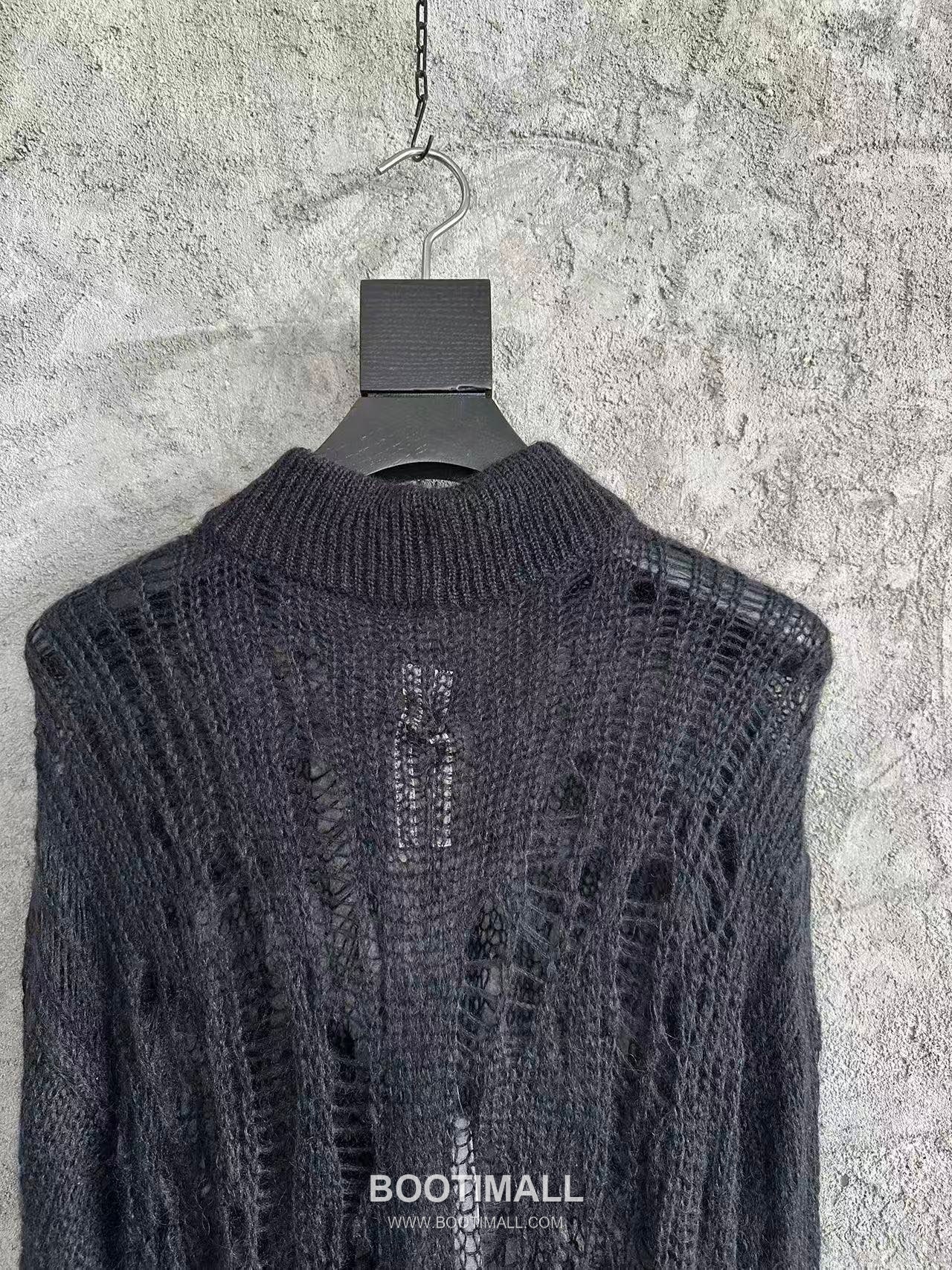 Rick Owens Mohair Crewneck Sweater Nylon, Mohair, Wool Black 릭오웬스 모헤어 크루넥 스웨터 나일론, 모헤어, 울 블랙 9