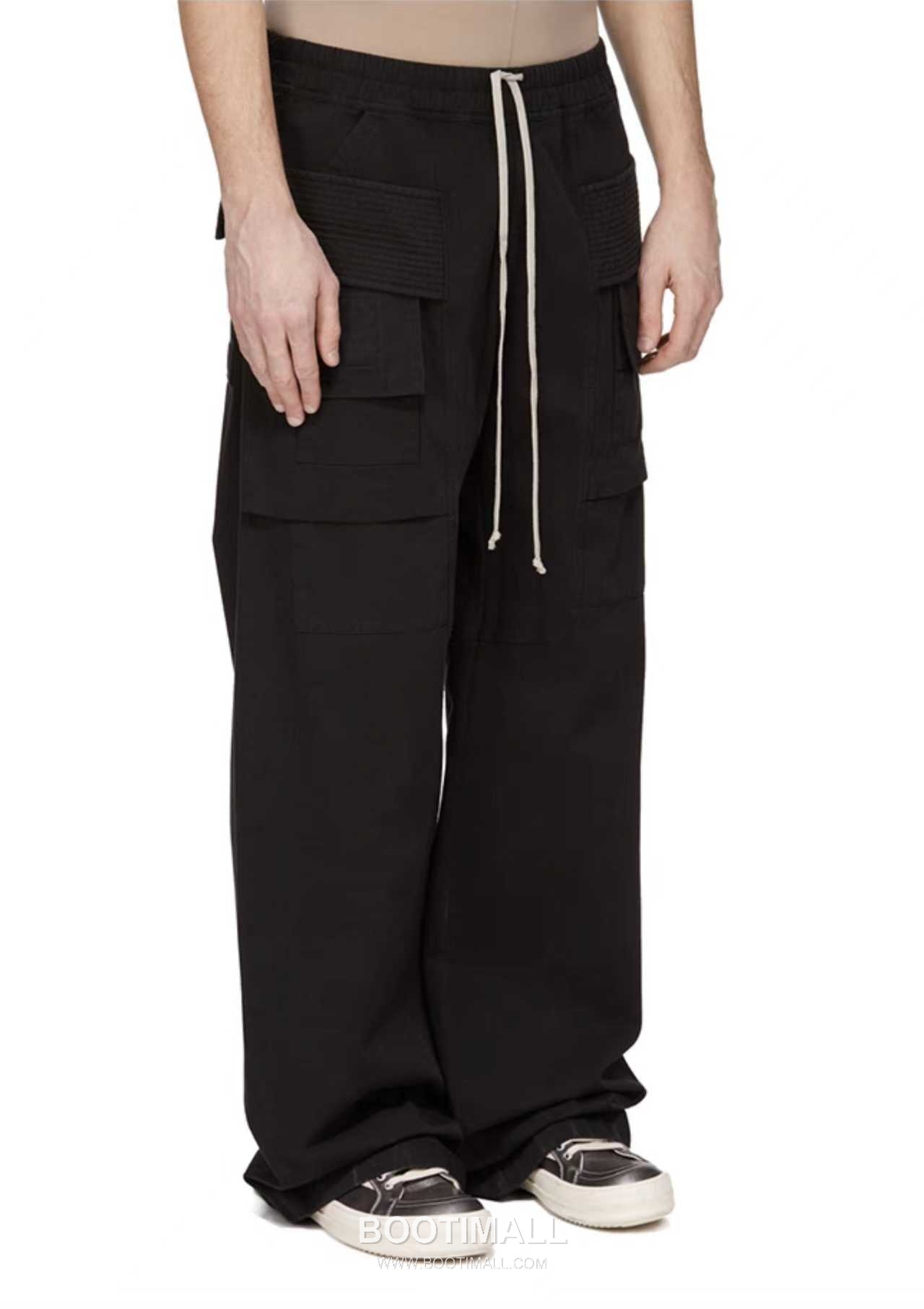 Rick Owens Waxed Pocket Pants Denim, Stretch Fabric Black 릭 오웬스 왁스드 포켓 팬츠 데님, 스트레치 원단 블랙 1