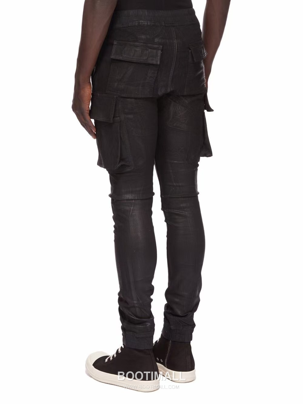 Rick Owens Waxed Pocket Pants Denim, Stretch Fabric Black 릭 오웬스 왁스드 포켓 팬츠 데님, 스트레치 원단 블랙 2