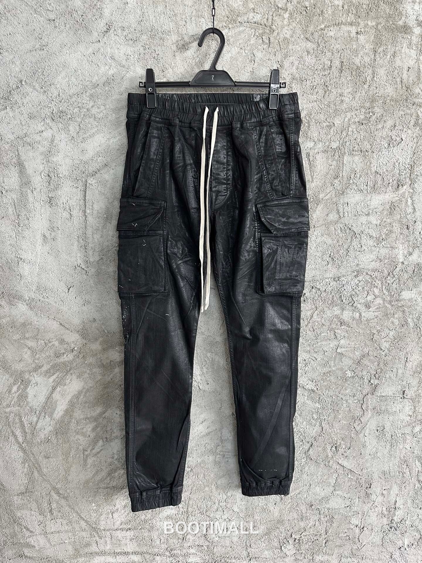 Rick Owens Waxed Pocket Pants Denim, Stretch Fabric Black 릭 오웬스 왁스드 포켓 팬츠 데님, 스트레치 원단 블랙 4