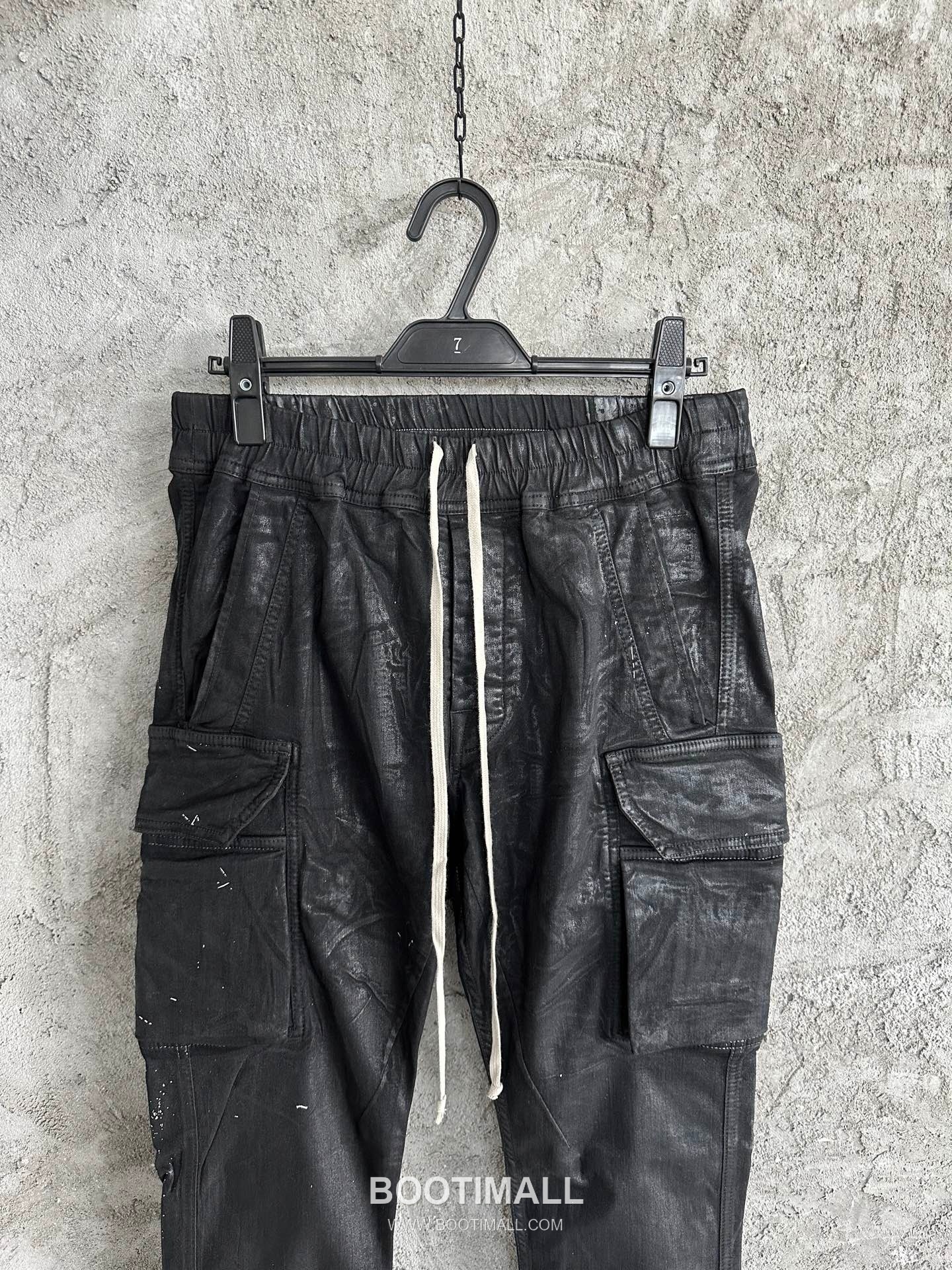 Rick Owens Waxed Pocket Pants Denim, Stretch Fabric Black 릭 오웬스 왁스드 포켓 팬츠 데님, 스트레치 원단 블랙 6