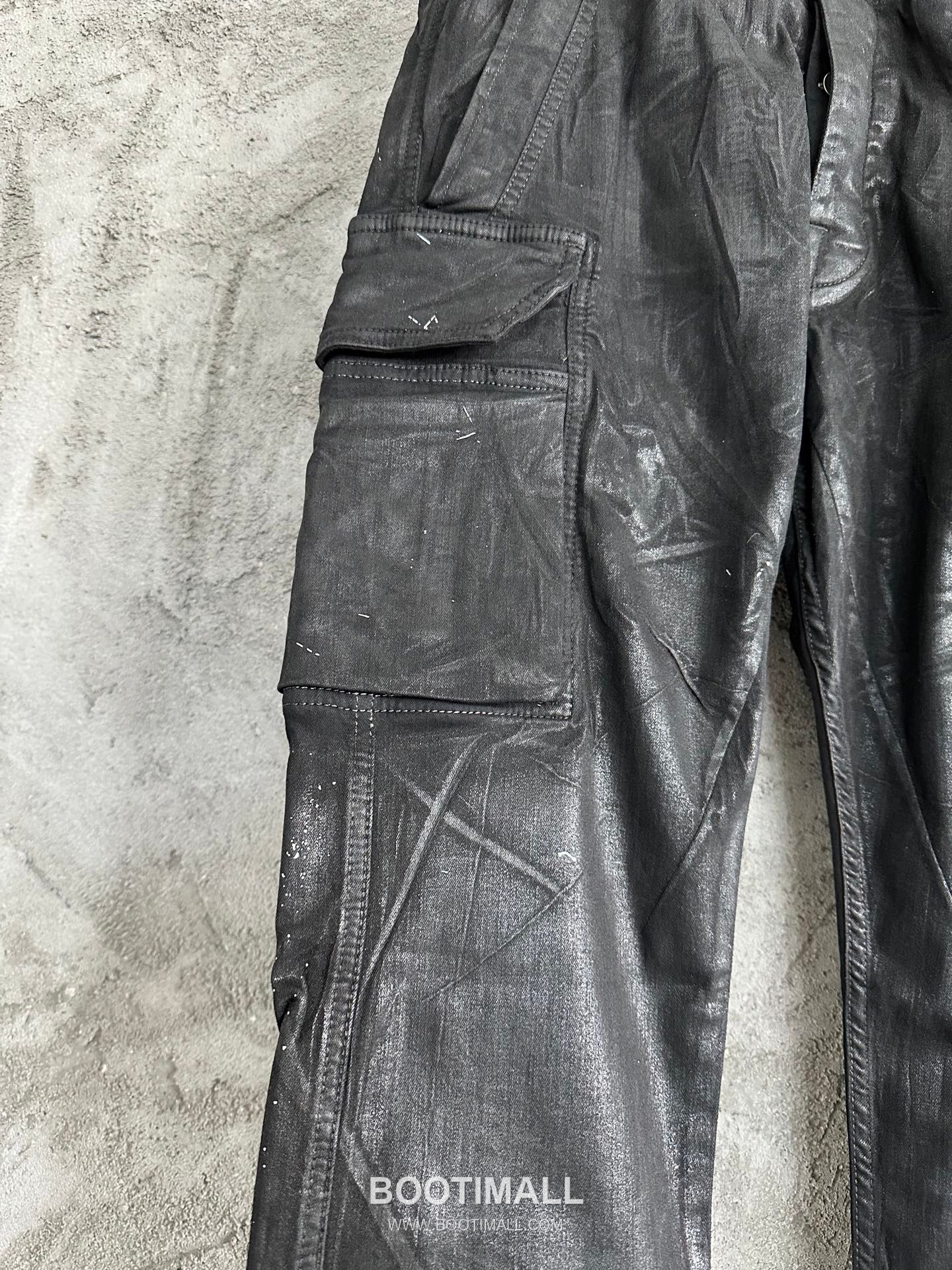 Rick Owens Waxed Pocket Pants Denim, Stretch Fabric Black 릭 오웬스 왁스드 포켓 팬츠 데님, 스트레치 원단 블랙 9