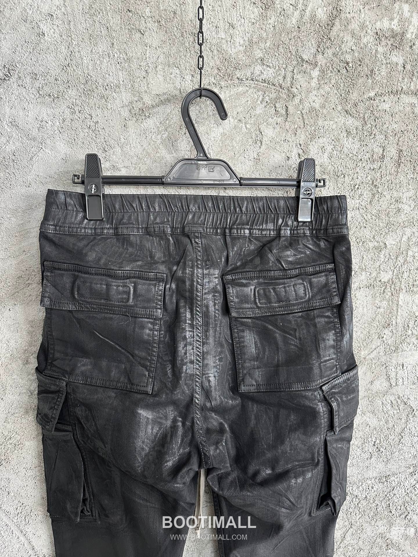 Rick Owens Waxed Pocket Pants Denim, Stretch Fabric Black 릭 오웬스 왁스드 포켓 팬츠 데님, 스트레치 원단 블랙 11