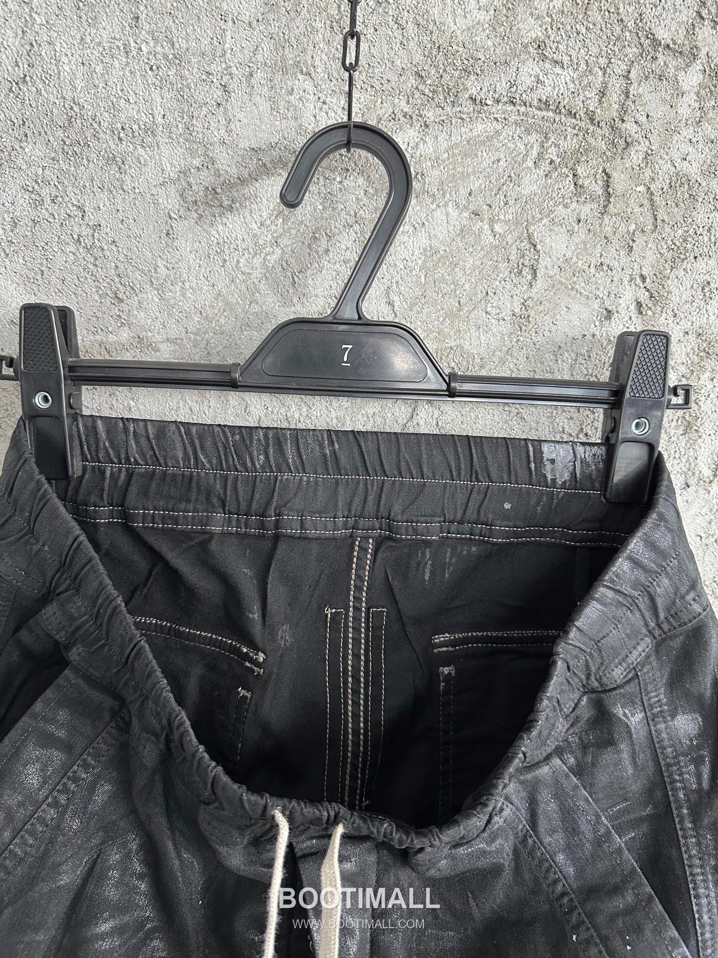 Rick Owens Waxed Pocket Pants Denim, Stretch Fabric Black 릭 오웬스 왁스드 포켓 팬츠 데님, 스트레치 원단 블랙 12