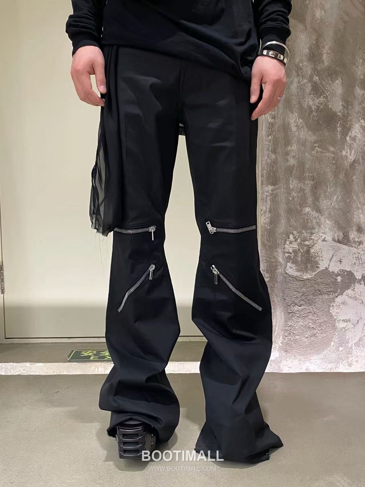 Zip Flare Pants Fabric Black 지퍼 플레어 팬츠 패브릭 블랙 3