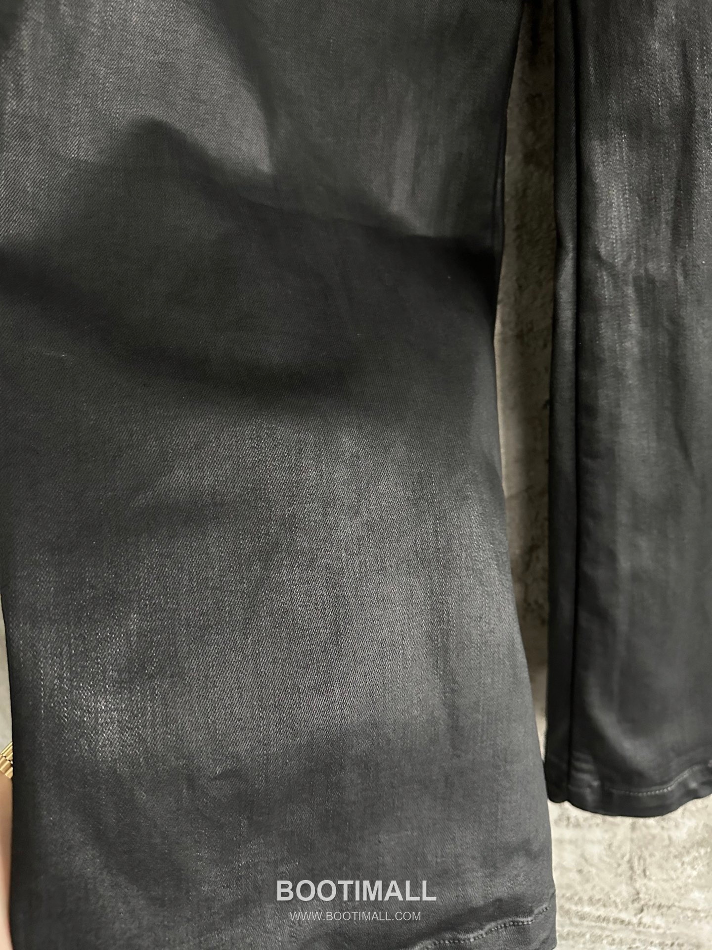 Rick Owens Waxed Flared Cargo Pants Denim Stretch Fabric Black 릭 오웬스 왁스드 플레어 카고 팬츠 데님 스트레치 원단 블랙 9