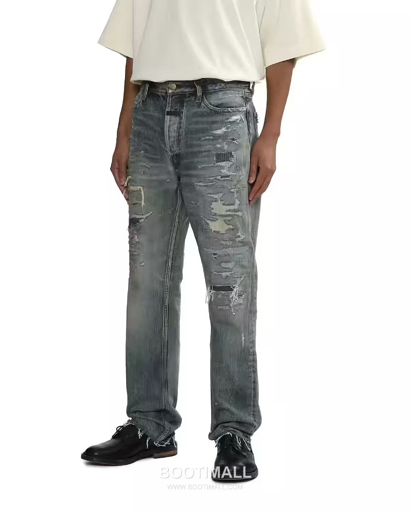 Fear of God Distressed Jeans Denim Blue Pants 피어 오브 갓 디스트로이드 데님 팬츠 데님 블루 3