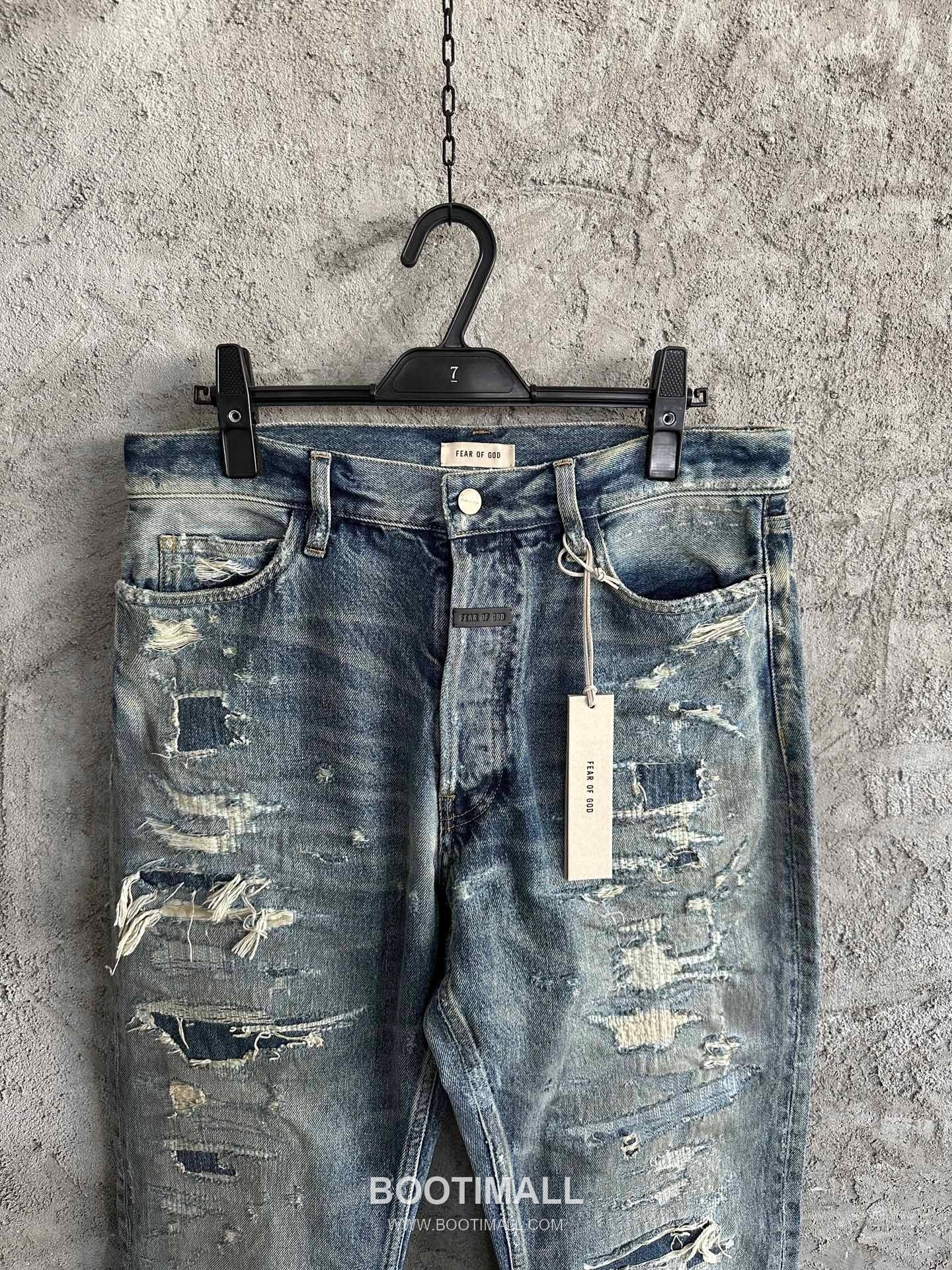 Fear of God Distressed Jeans Denim Blue Pants 피어 오브 갓 디스트로이드 데님 팬츠 데님 블루 8