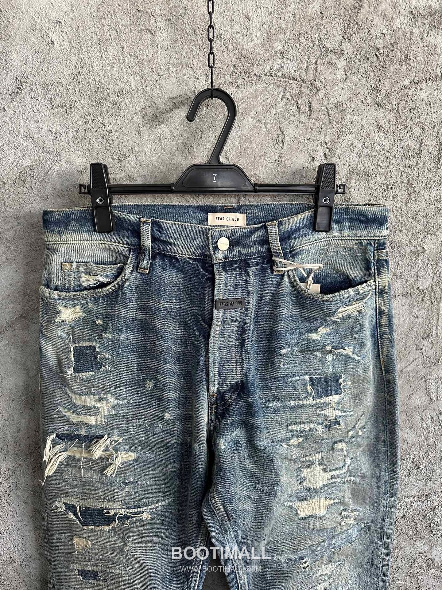 Fear of God Distressed Jeans Denim Blue Pants 피어 오브 갓 디스트로이드 데님 팬츠 데님 블루 9