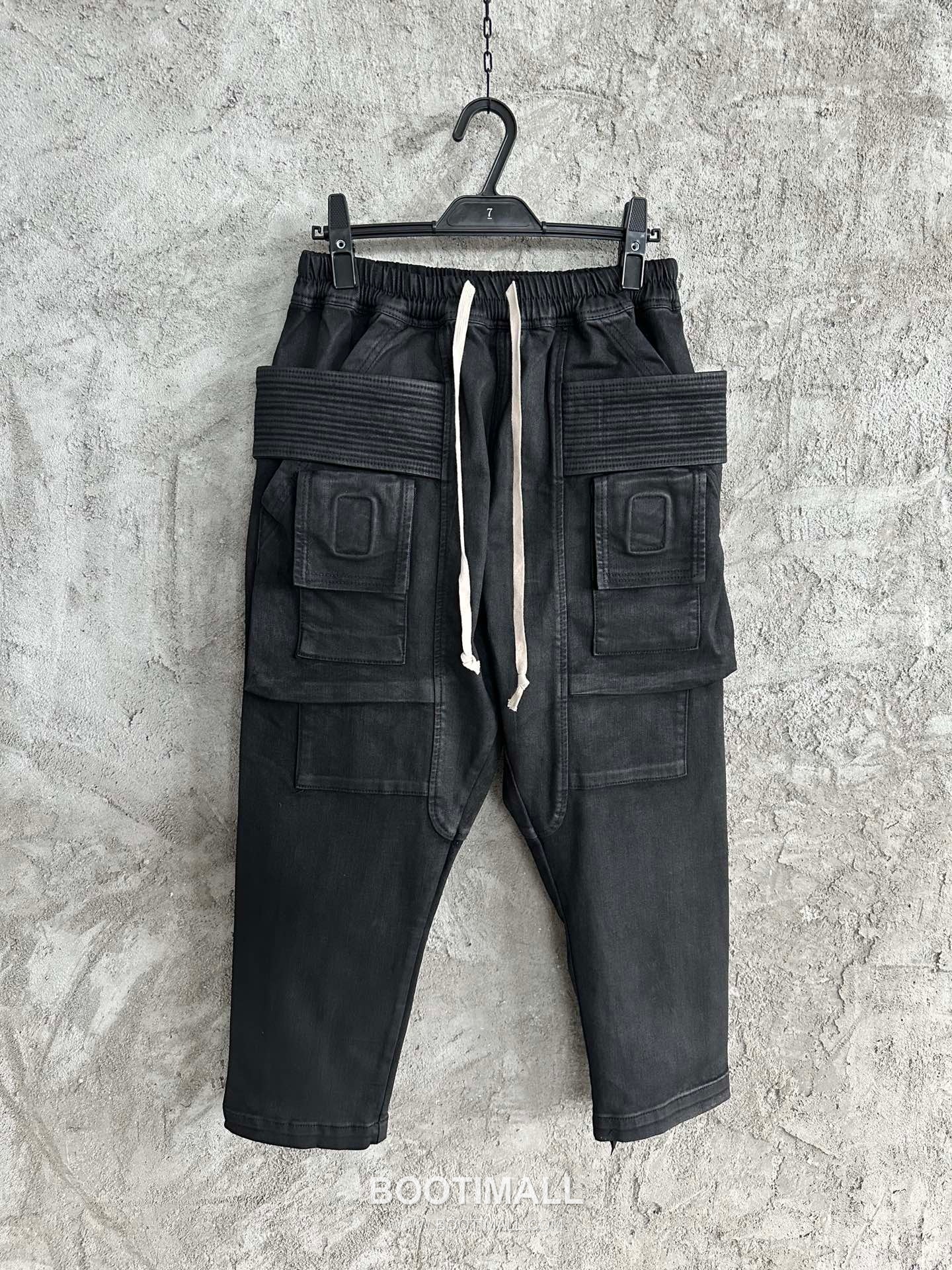 Rick Owens Waxed Double-Ring Cropped Pants Denim Black 릭 오웬스 왁스 더블링 크롭 팬츠 데님 블랙 4