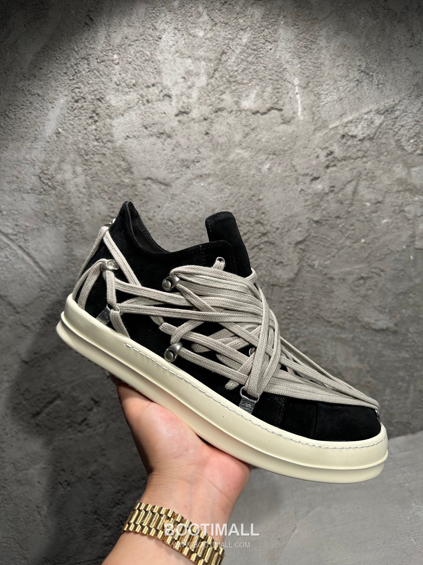 Rick Owens Lace-Up Low Sneakers Suede Cowhide Black 릭오웬스 레이스업 로우 스니커즈 스웨이드 소가죽 블랙 5