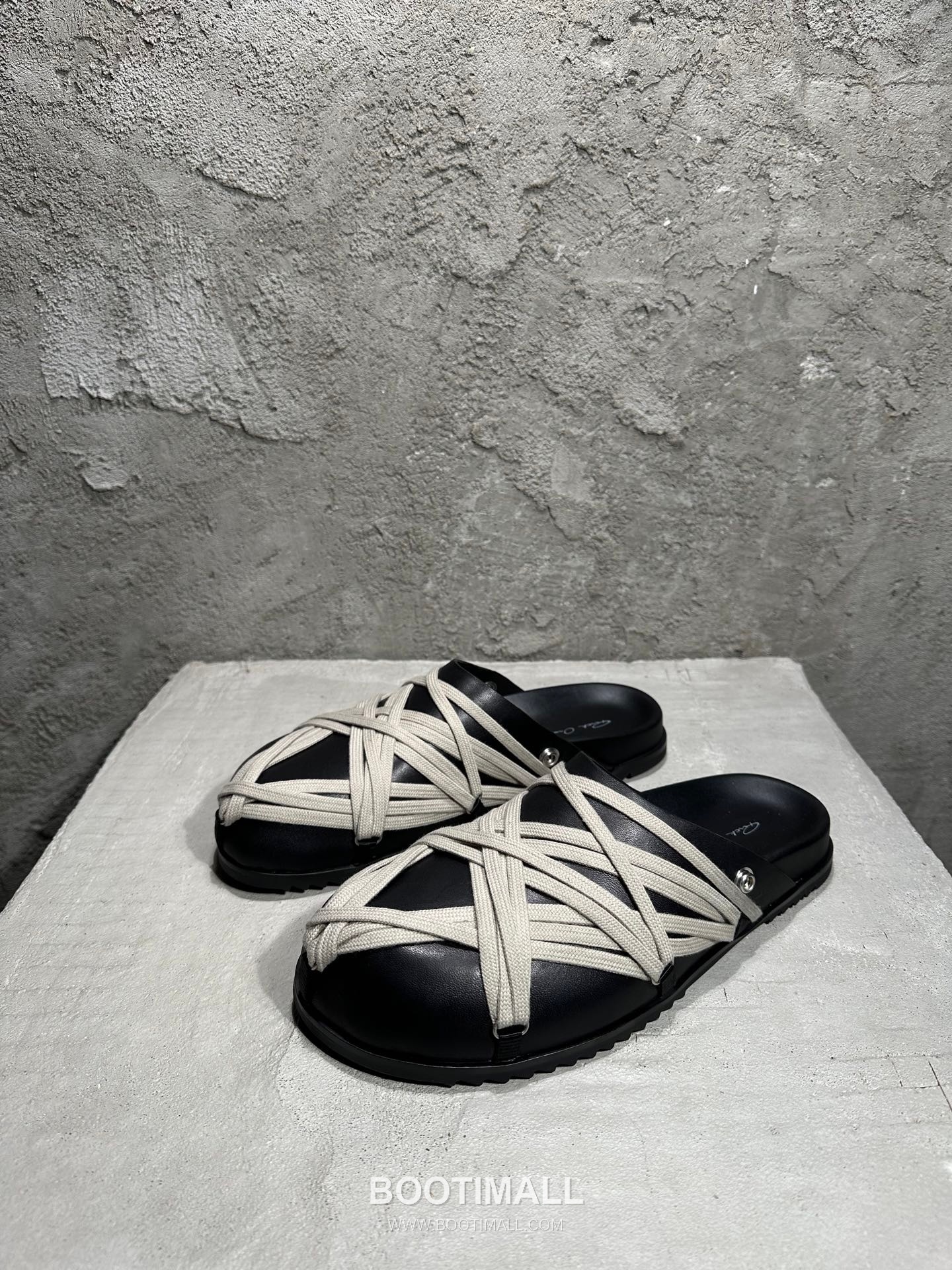 Rick Owens Strappy Sandals Grained Calfskin Leather Black 릭오웬스 스트랩 샌들 그레인 카프스킨 레더 블랙 8