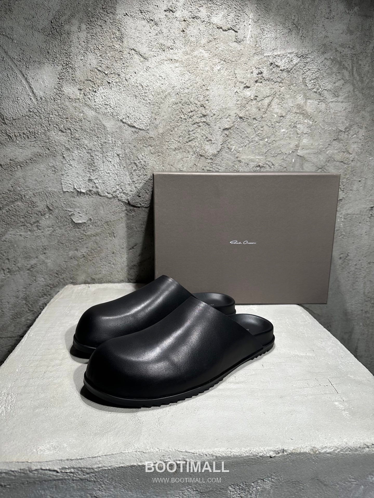 Rick Owens Birken Slides Grained Calfskin Black 릭오웬스 버켄 슬라이드 그레인드 카프스킨(송아지가죽) 블랙 2