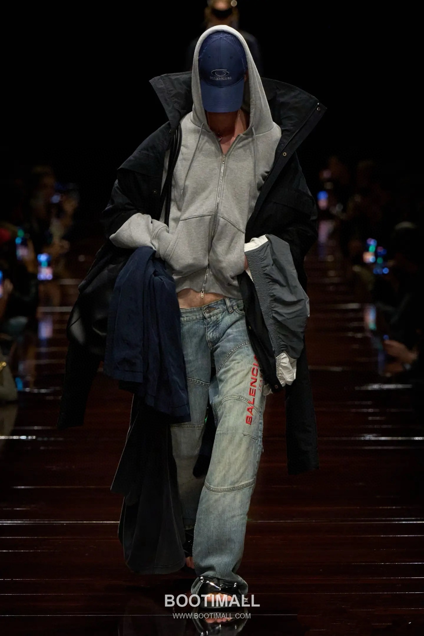 Balenciaga B Logo Slides Leather Rubber Black 발렌시아가 B 로고 슬라이드 가죽 러버 블랙 5