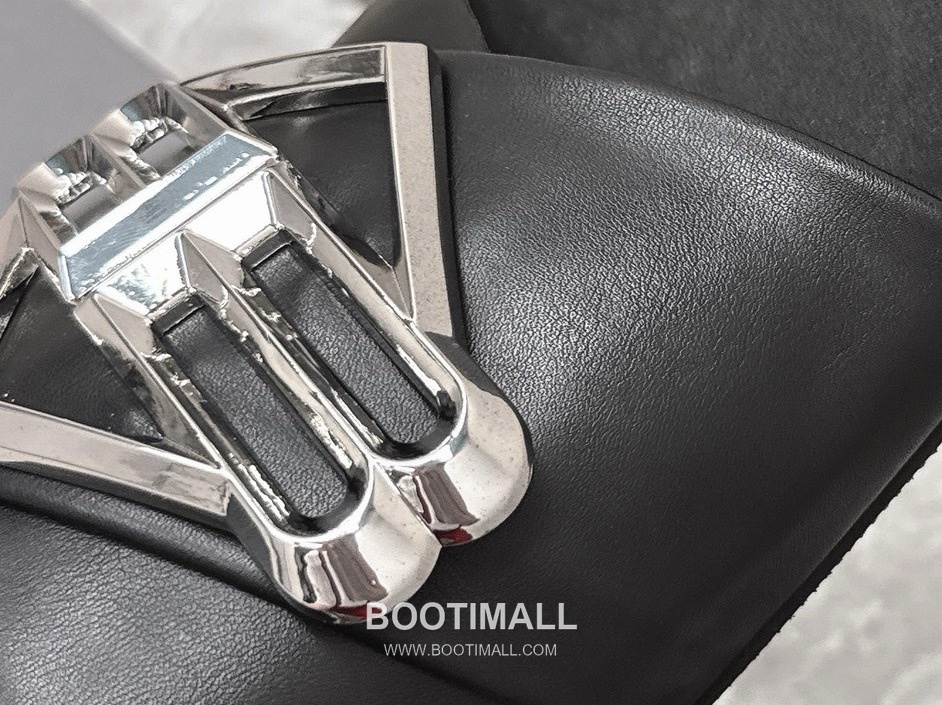 Balenciaga B Logo Slides Leather Rubber Black 발렌시아가 B 로고 슬라이드 가죽 러버 블랙 16