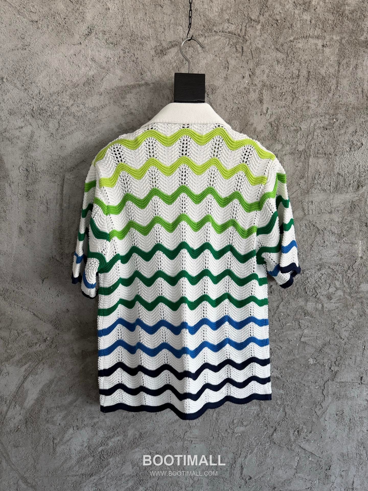Casablanca Wave Knit Shirt Cotton White 카사블랑카 웨이브 니트 셔츠 코튼 화이트 2