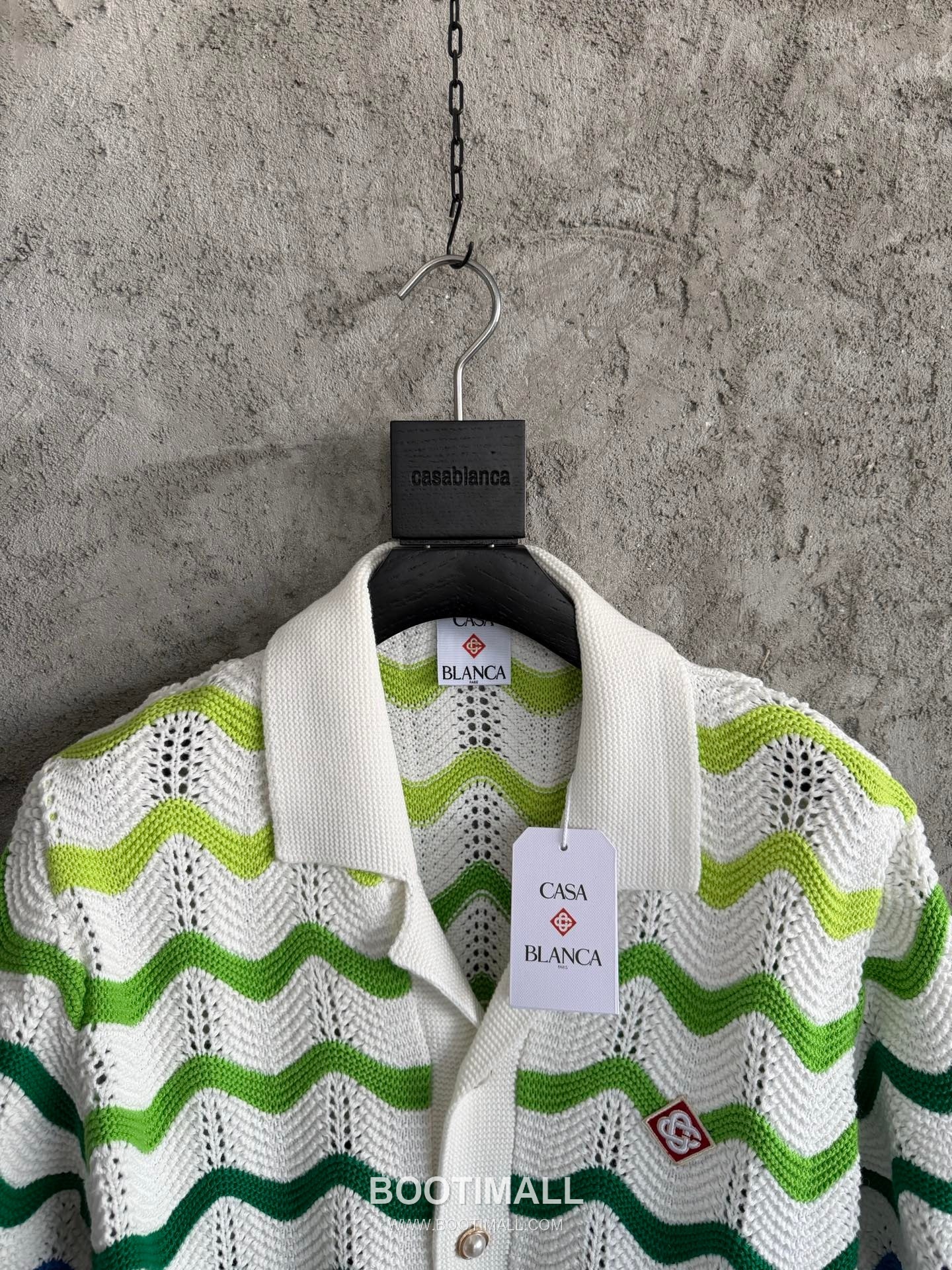 Casablanca Wave Knit Shirt Cotton White 카사블랑카 웨이브 니트 셔츠 코튼 화이트 3