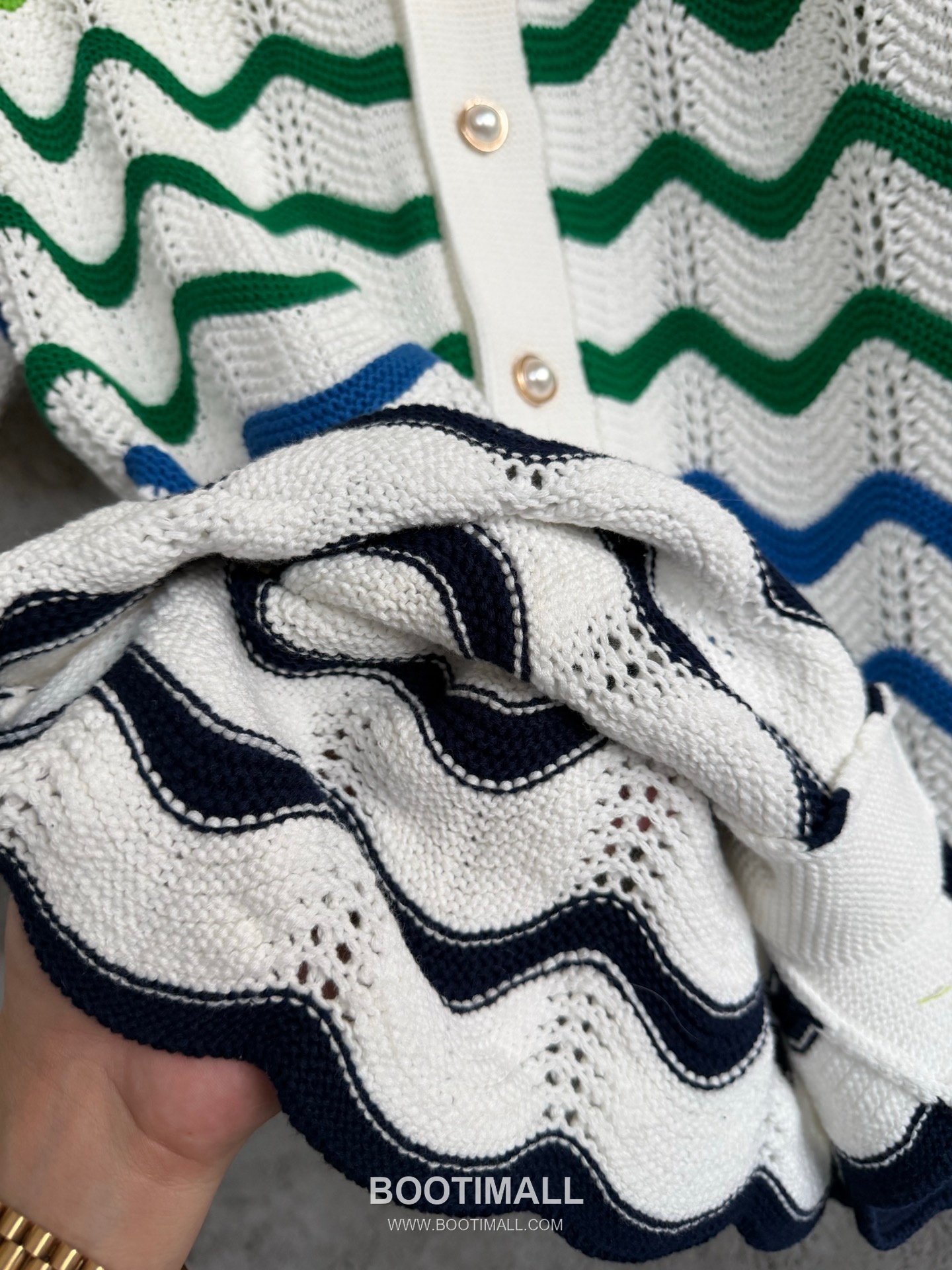 Casablanca Wave Knit Shirt Cotton White 카사블랑카 웨이브 니트 셔츠 코튼 화이트 8