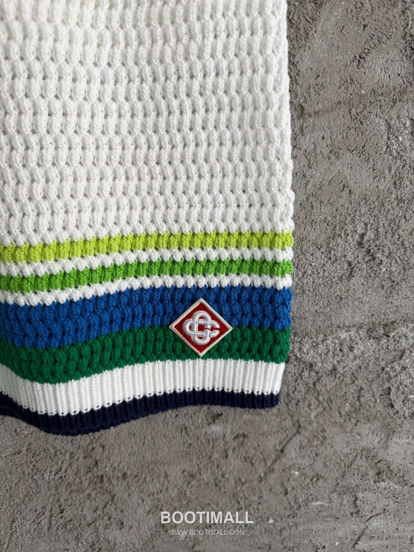 Casablanca Woven Stripe Shorts Cotton White 카사블랑카 우븐 스트라이프 쇼츠 코튼 화이트 5