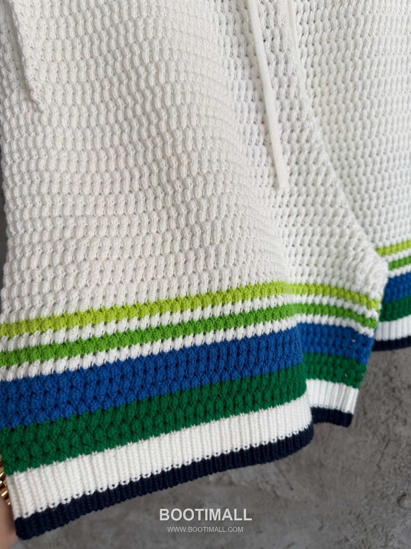 Casablanca Woven Stripe Shorts Cotton White 카사블랑카 우븐 스트라이프 쇼츠 코튼 화이트 6