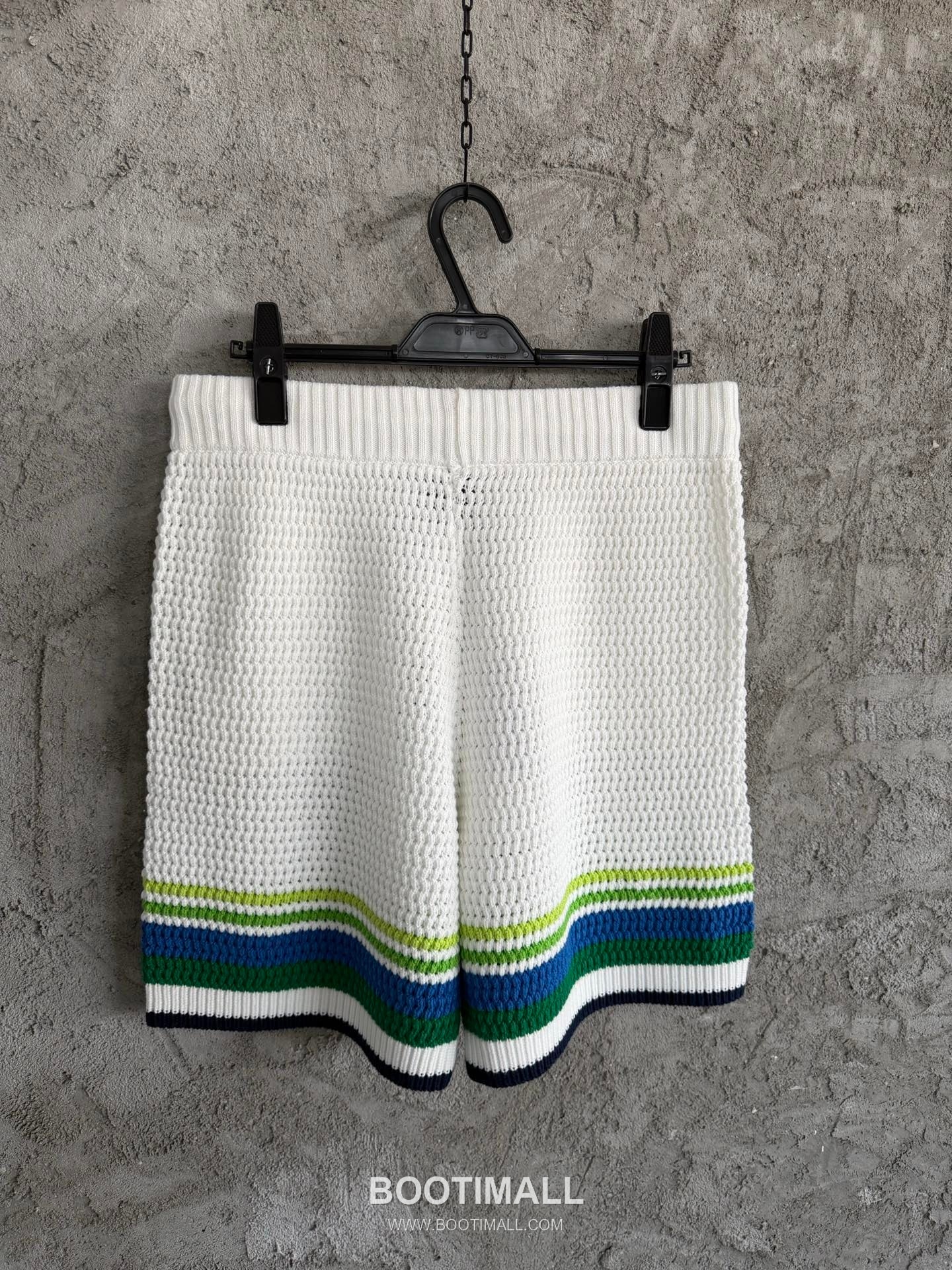 Casablanca Woven Stripe Shorts Cotton White 카사블랑카 우븐 스트라이프 쇼츠 코튼 화이트 8