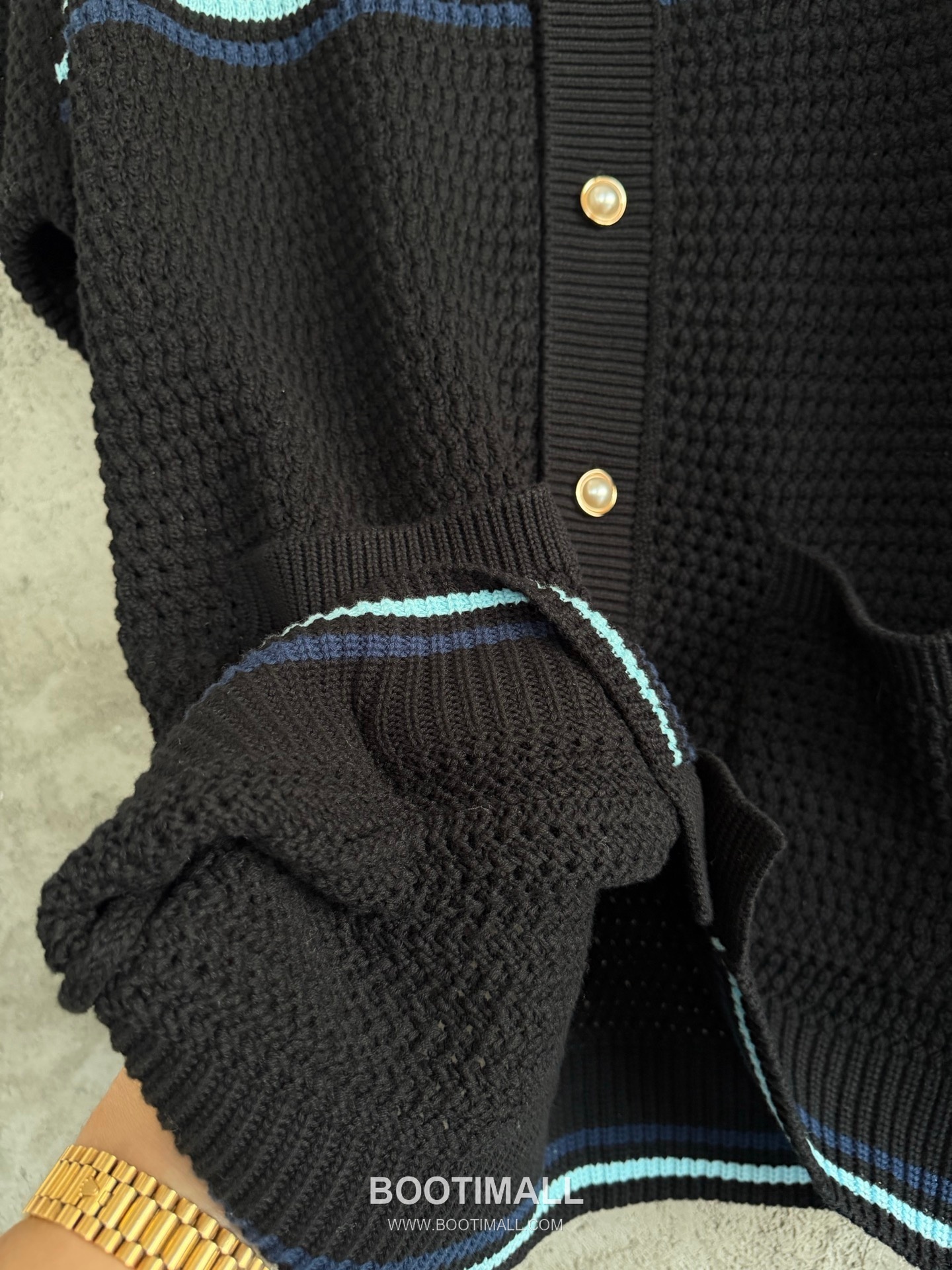 Casablanca Crochet Stripe Shirt Cotton White Knit Shirt 카사블랑카 크로셰 스트라이프 셔츠 코튼 화이트 니트 셔츠 8