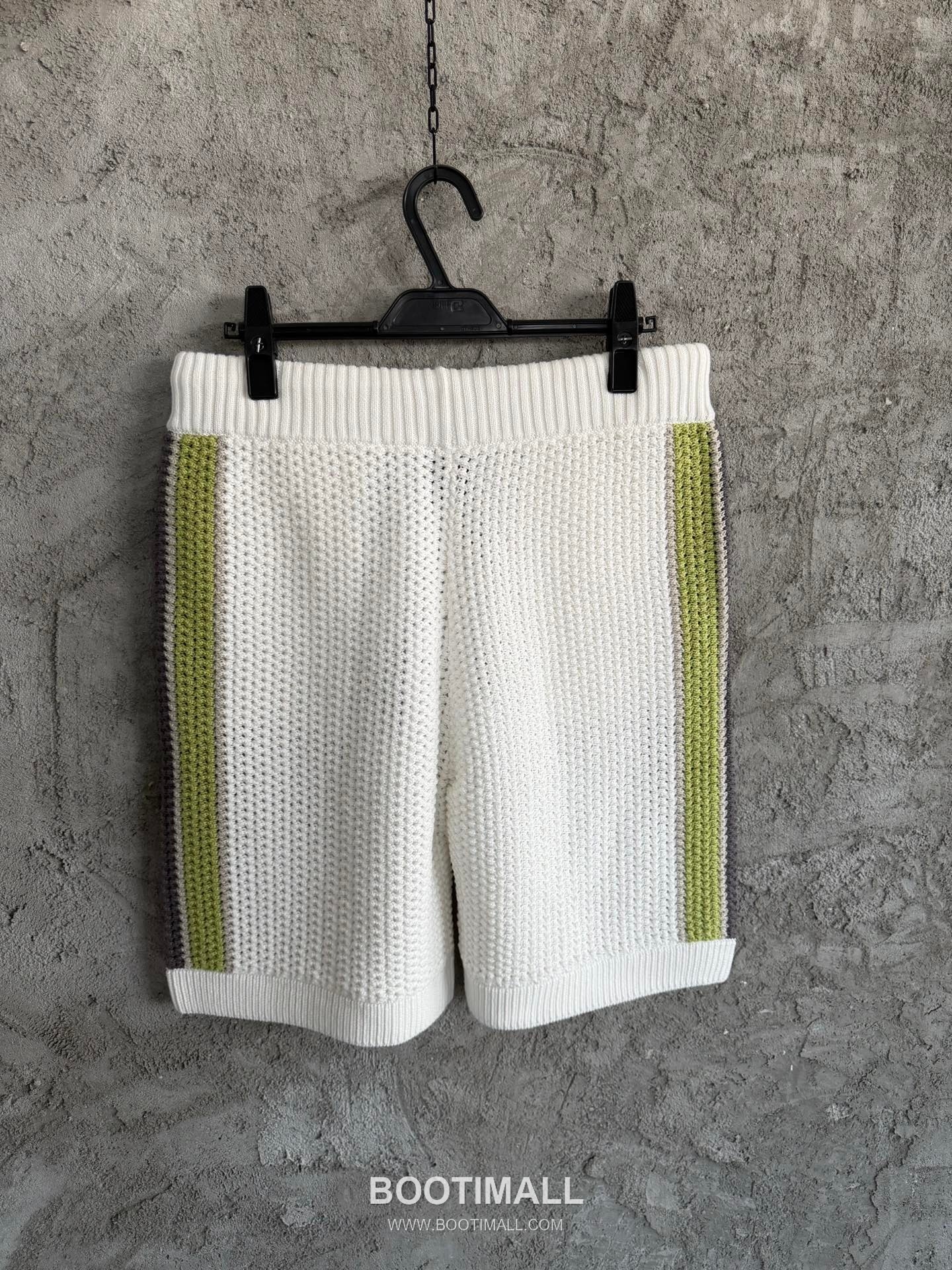 Casablanca Woven Stripe Shorts Cotton White 카사블랑카 위븐 스트라이프 쇼츠 코튼 화이트 2