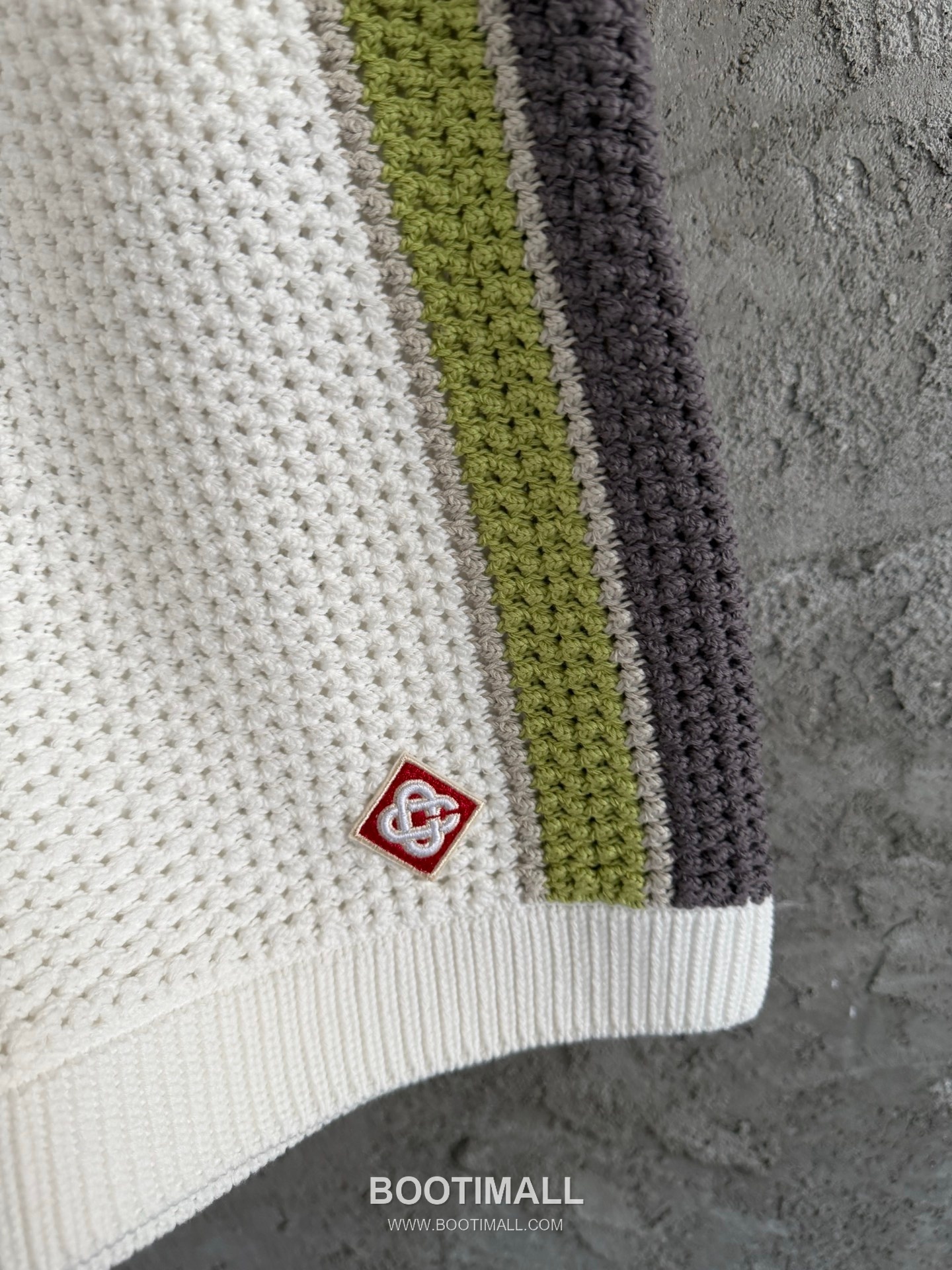 Casablanca Woven Stripe Shorts Cotton White 카사블랑카 위븐 스트라이프 쇼츠 코튼 화이트 5